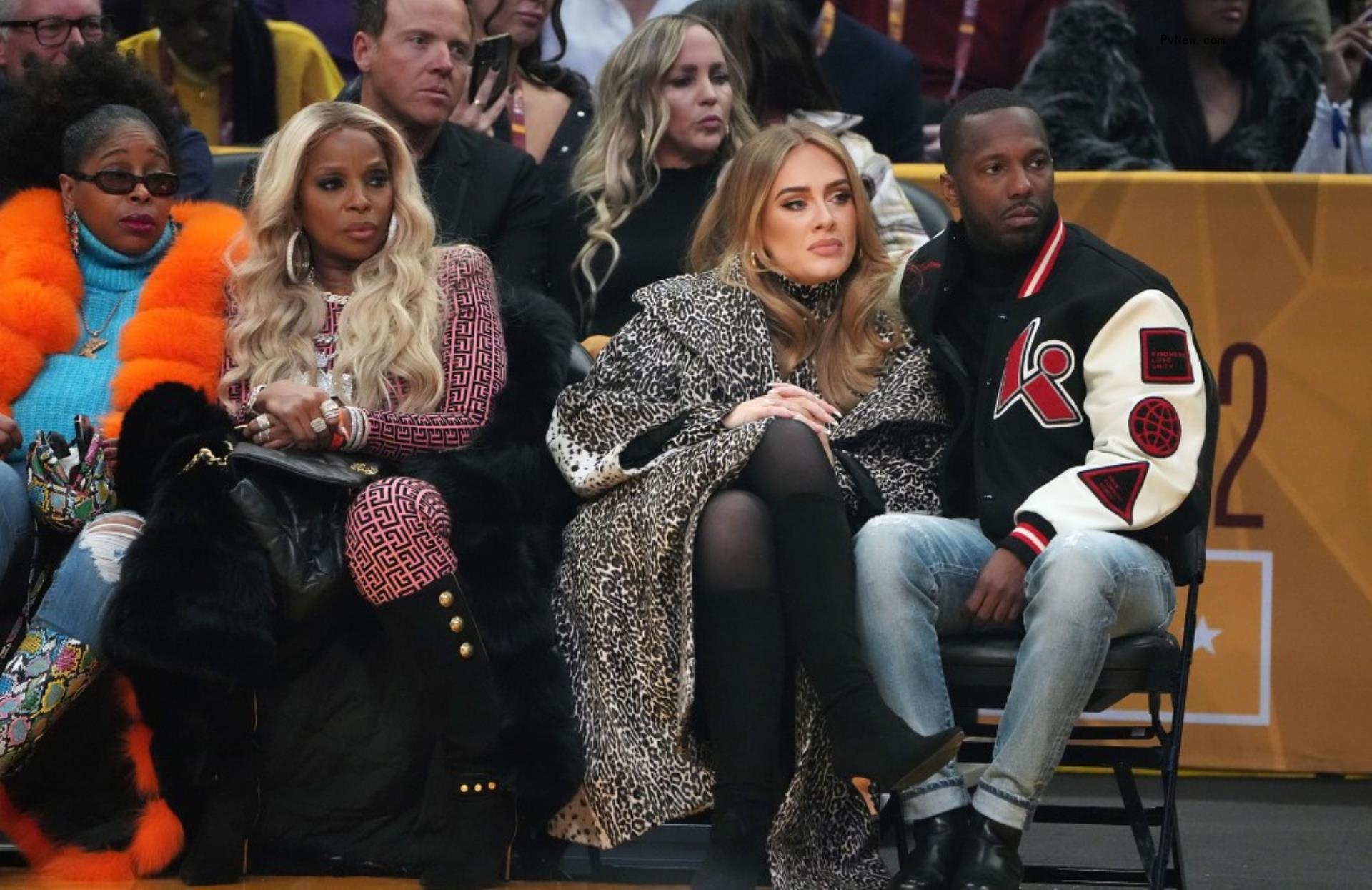 Adele and Rich Paul attend the 2022 NBA All-Star Game in 2022