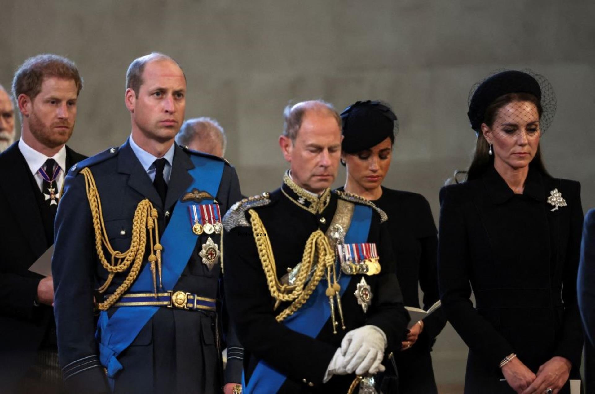 Prince Harry, Prince William Prince Edward, Meghan Markle and Kate Middleton in 2022.