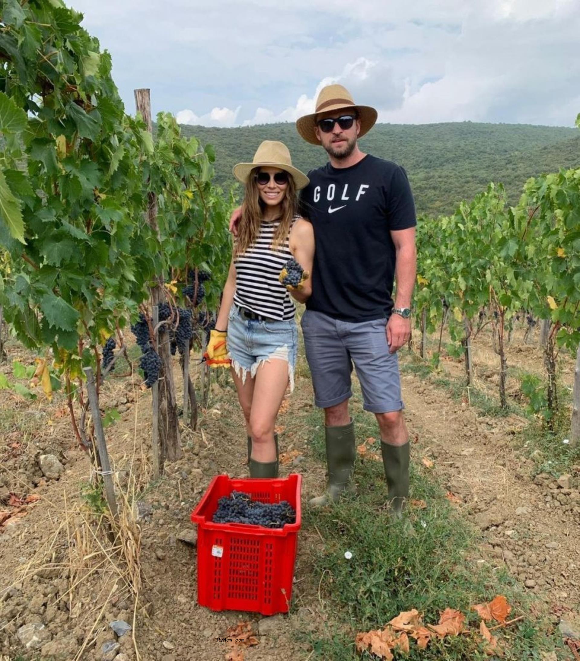 Justin Timberlake and Jessica Biel.