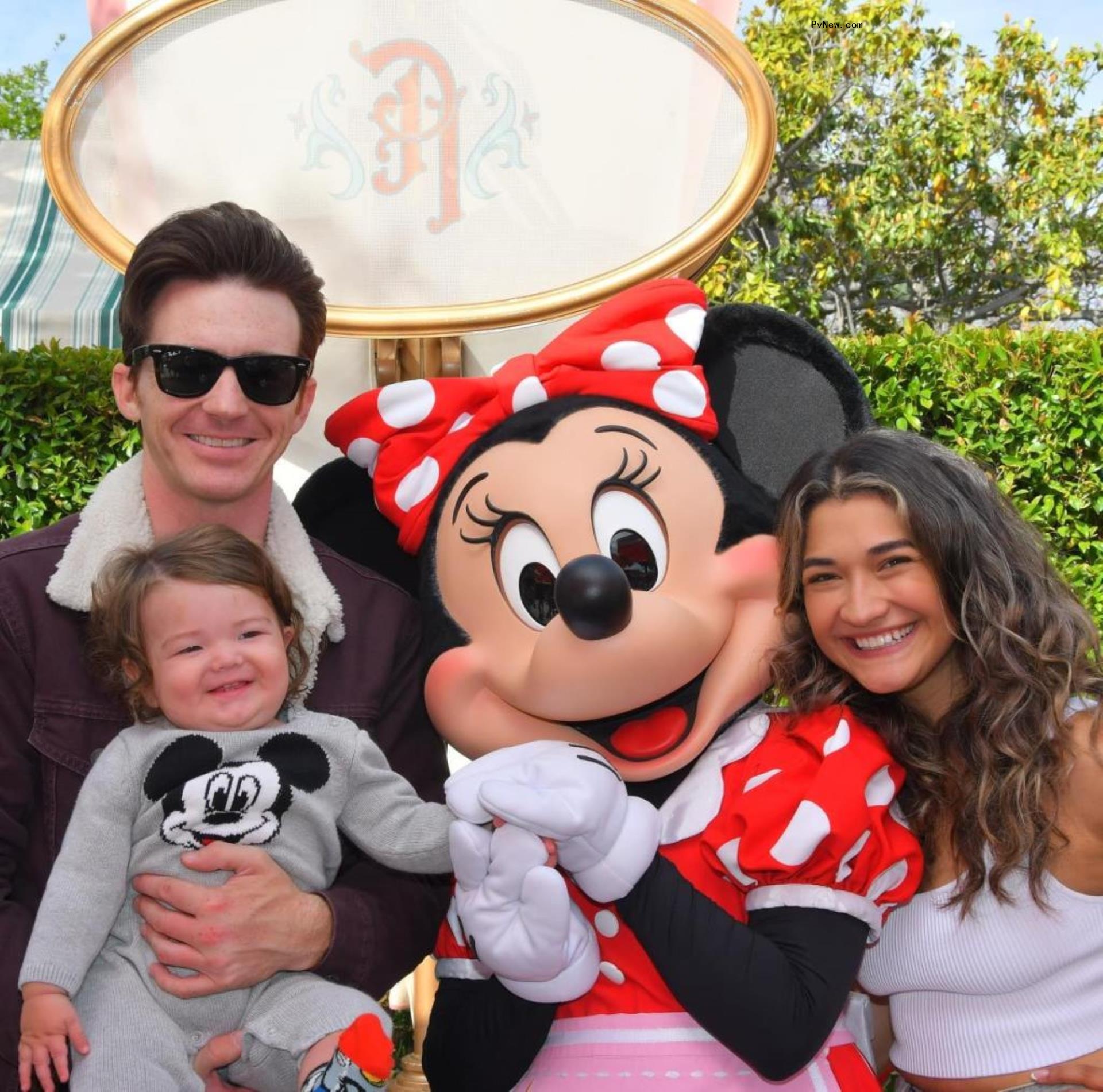 Drake Bell with his family at Disney World.