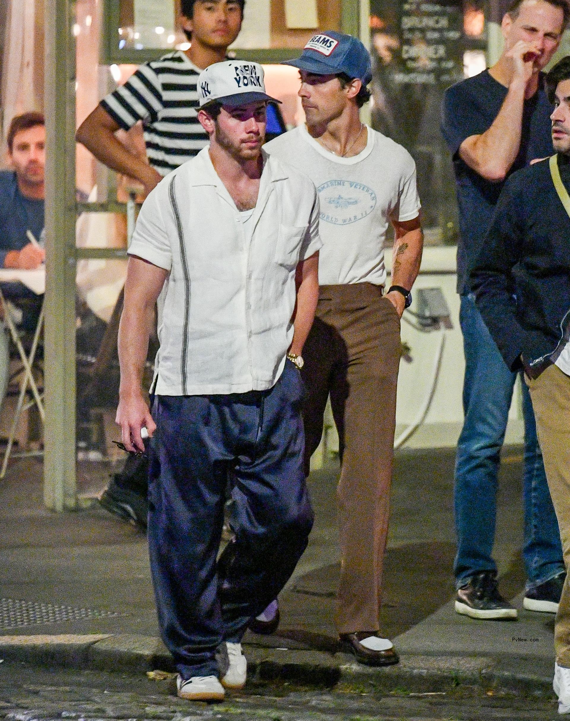 Nick Jo<i></i>nas and Joe Jo<i></i>nas out in NYC.