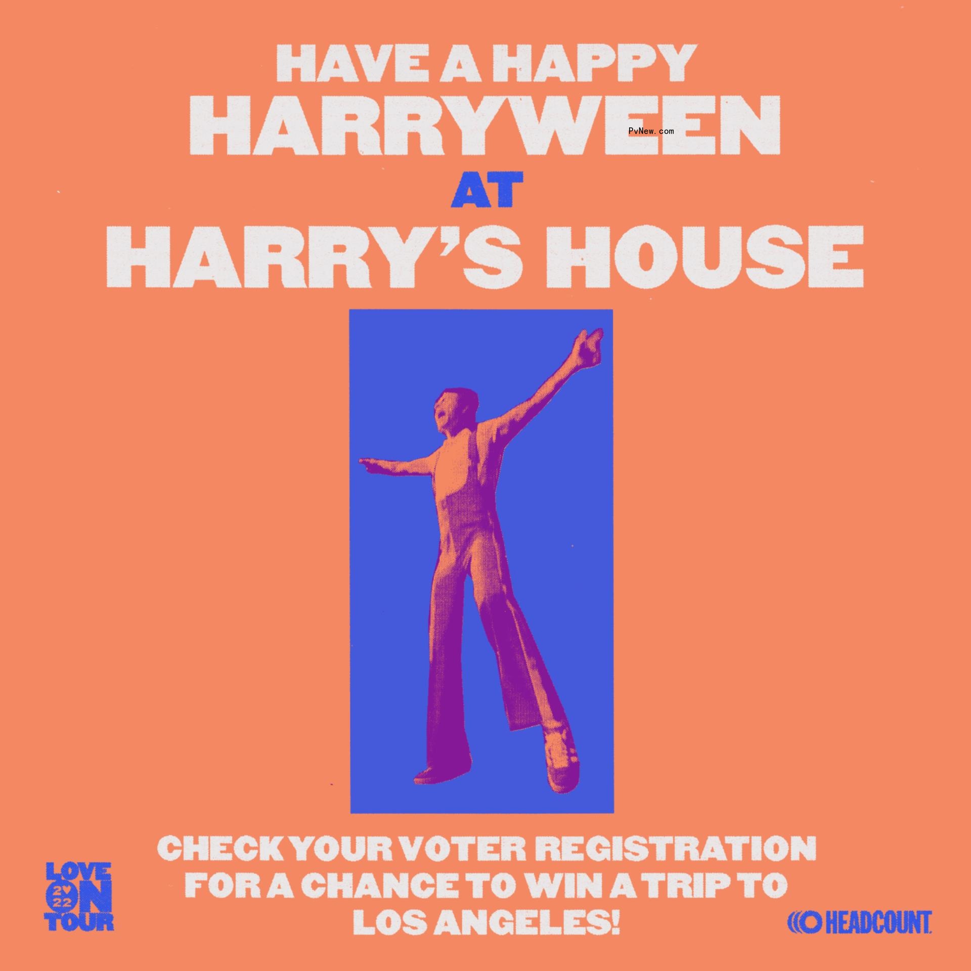 Harry Styles Partners With Voter-Registration Org HeadCount for Free Trip to ‘Harryween’ Concert