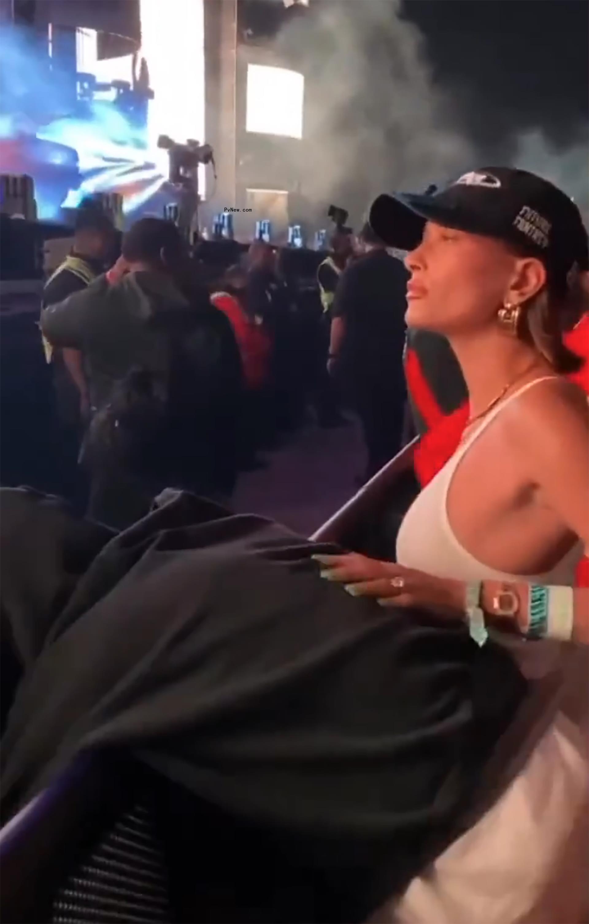 Hailey Bieber and Justin Bieber at Coachella.