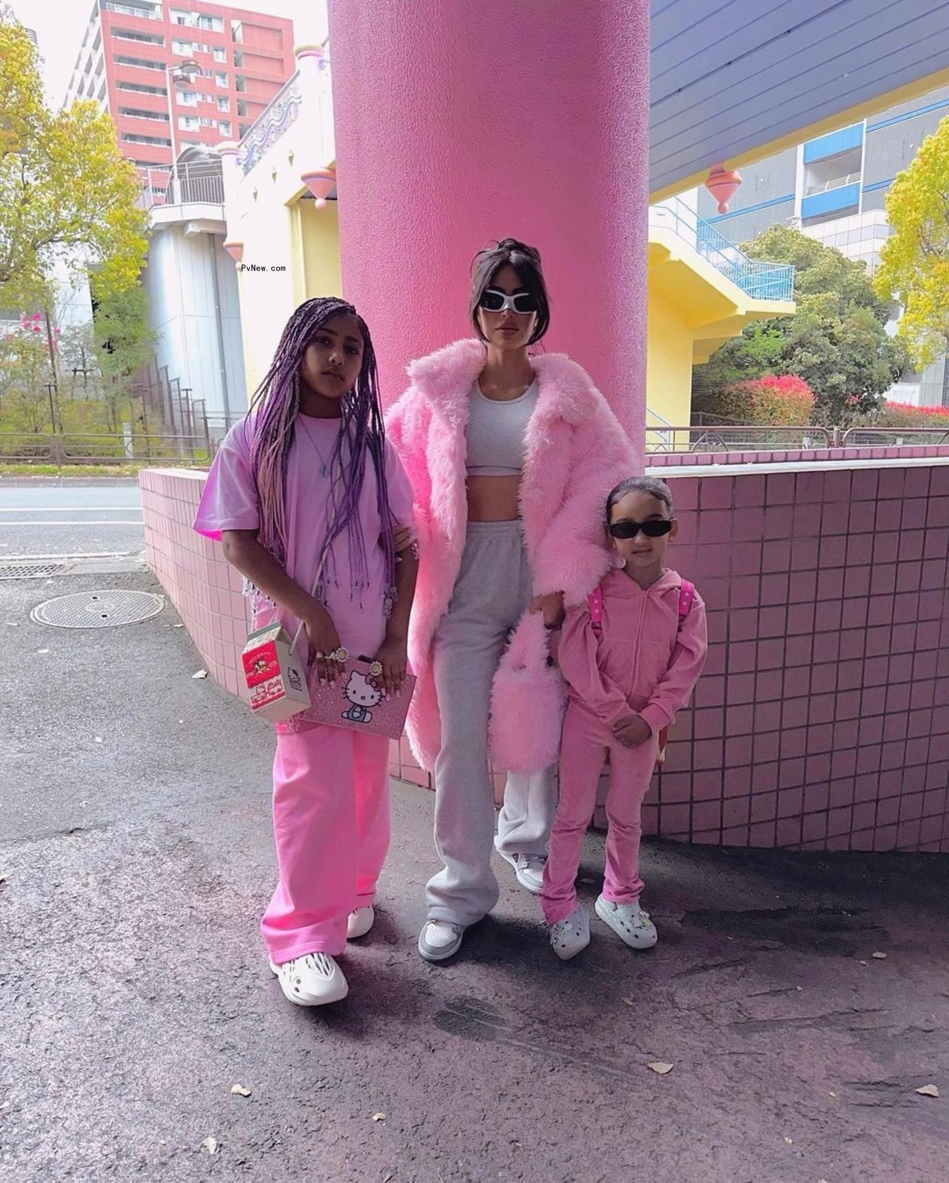 north west, kim kardashian, chicago west in Tokyo