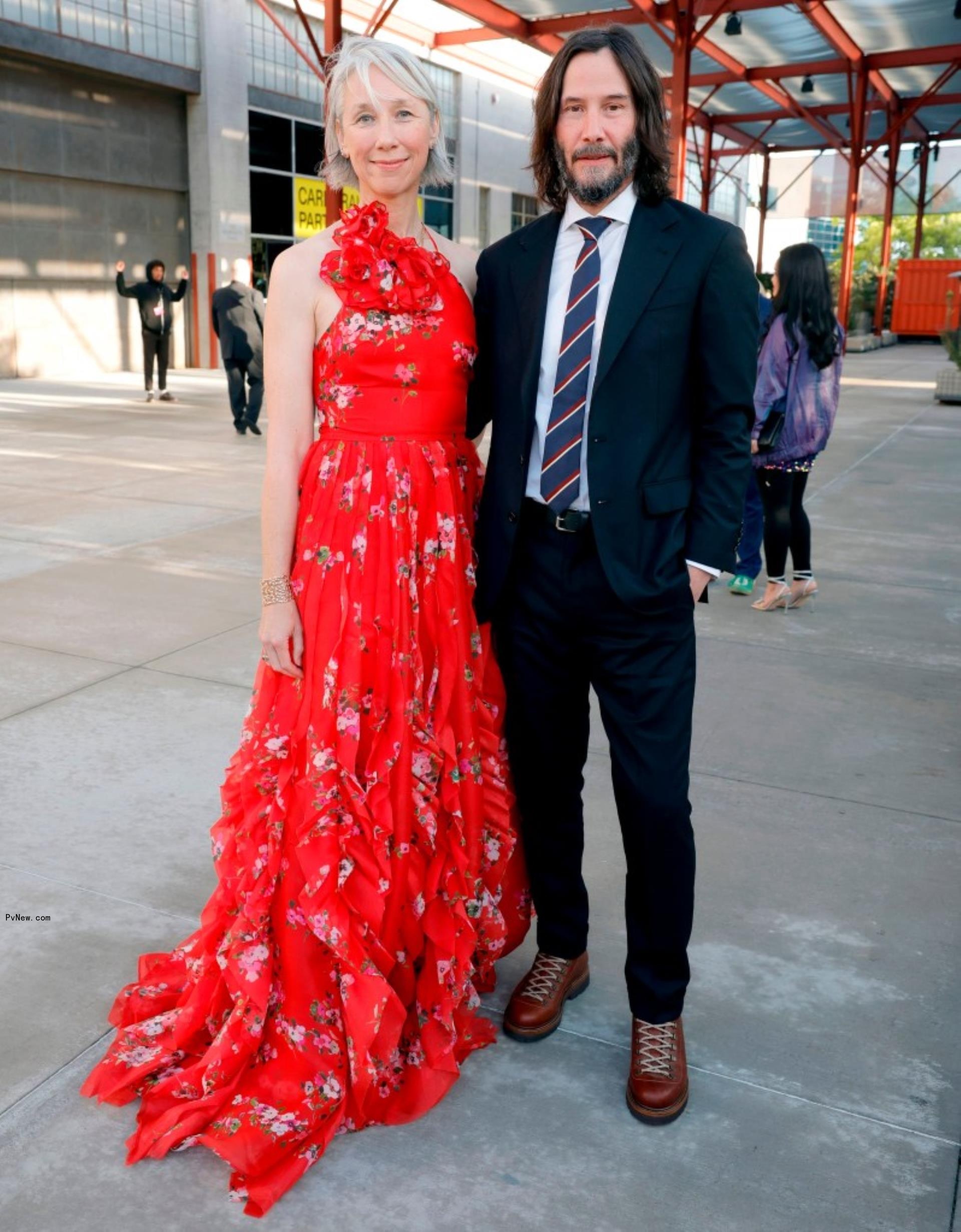 Keanu Reeves and Alexandra Grant at the 2023 MOCA Gala.