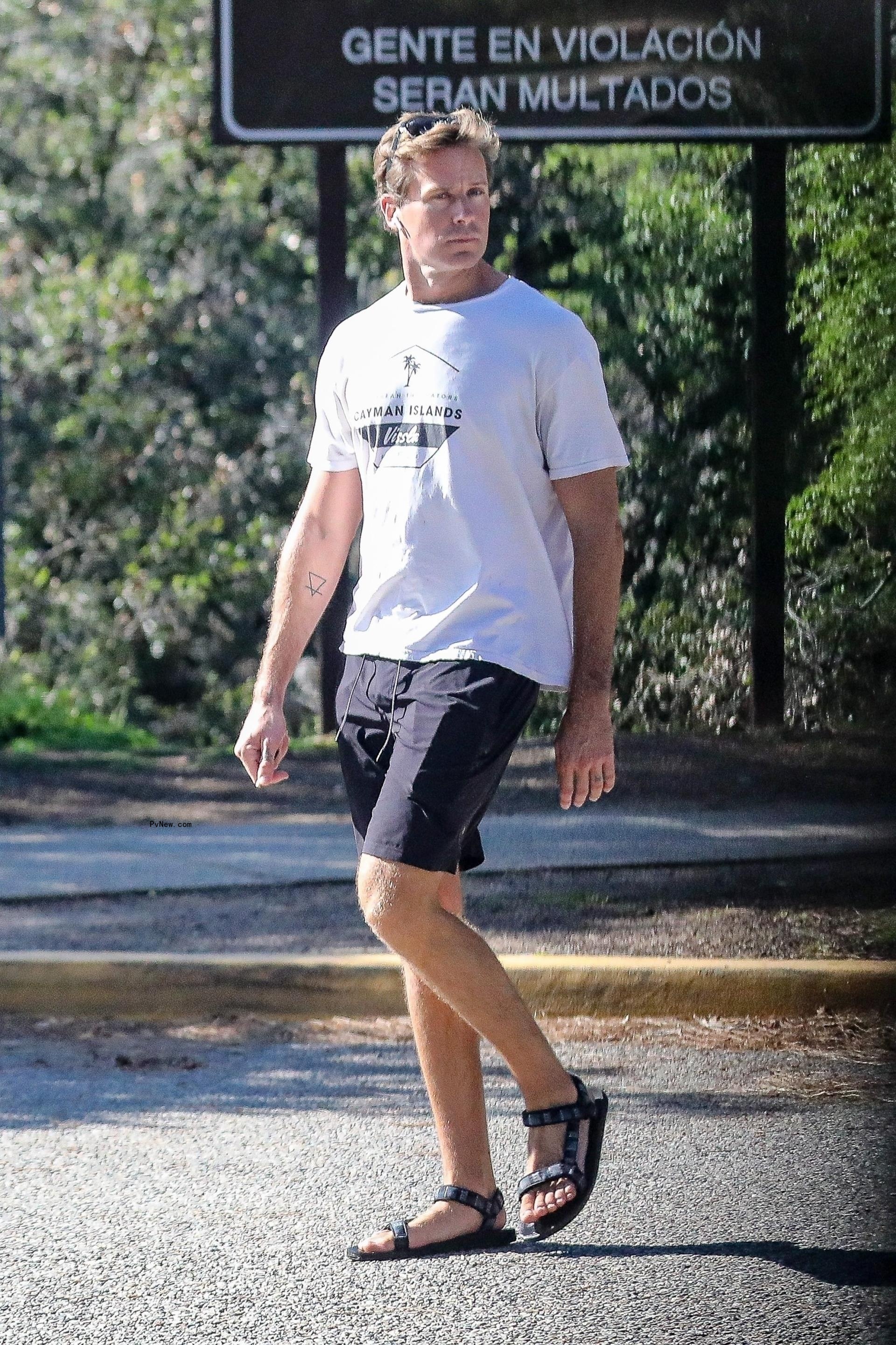armie hammer walking