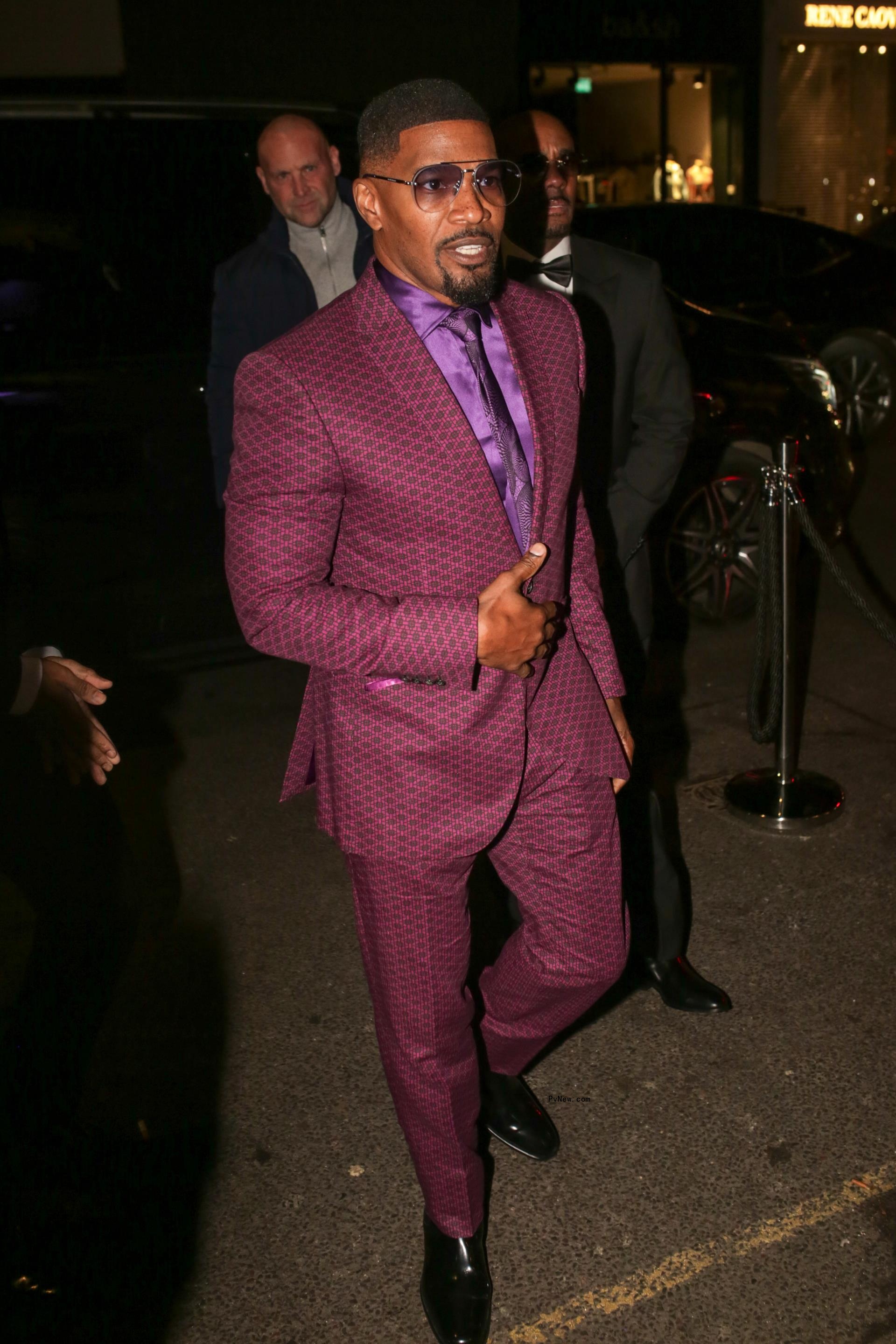 Jamie Foxx in a purple suit