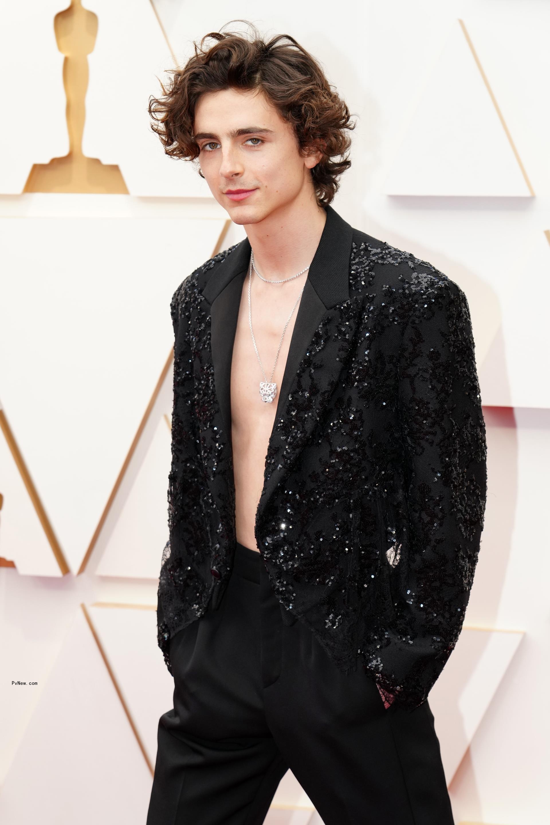 Timothée Chalamet attends the 94th Annual Academy Awards