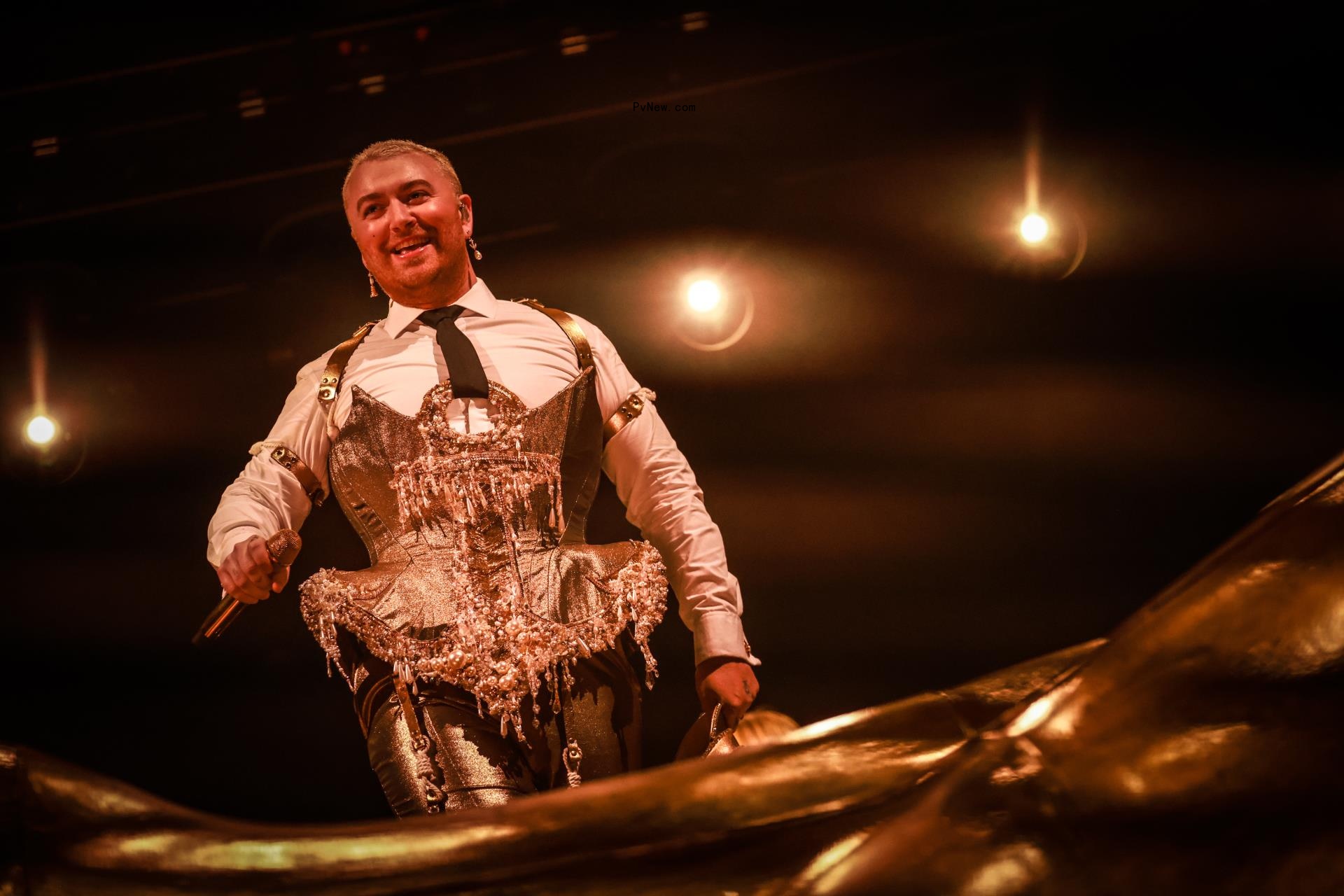 Sam Smith on tour in Dublin, April 2023.