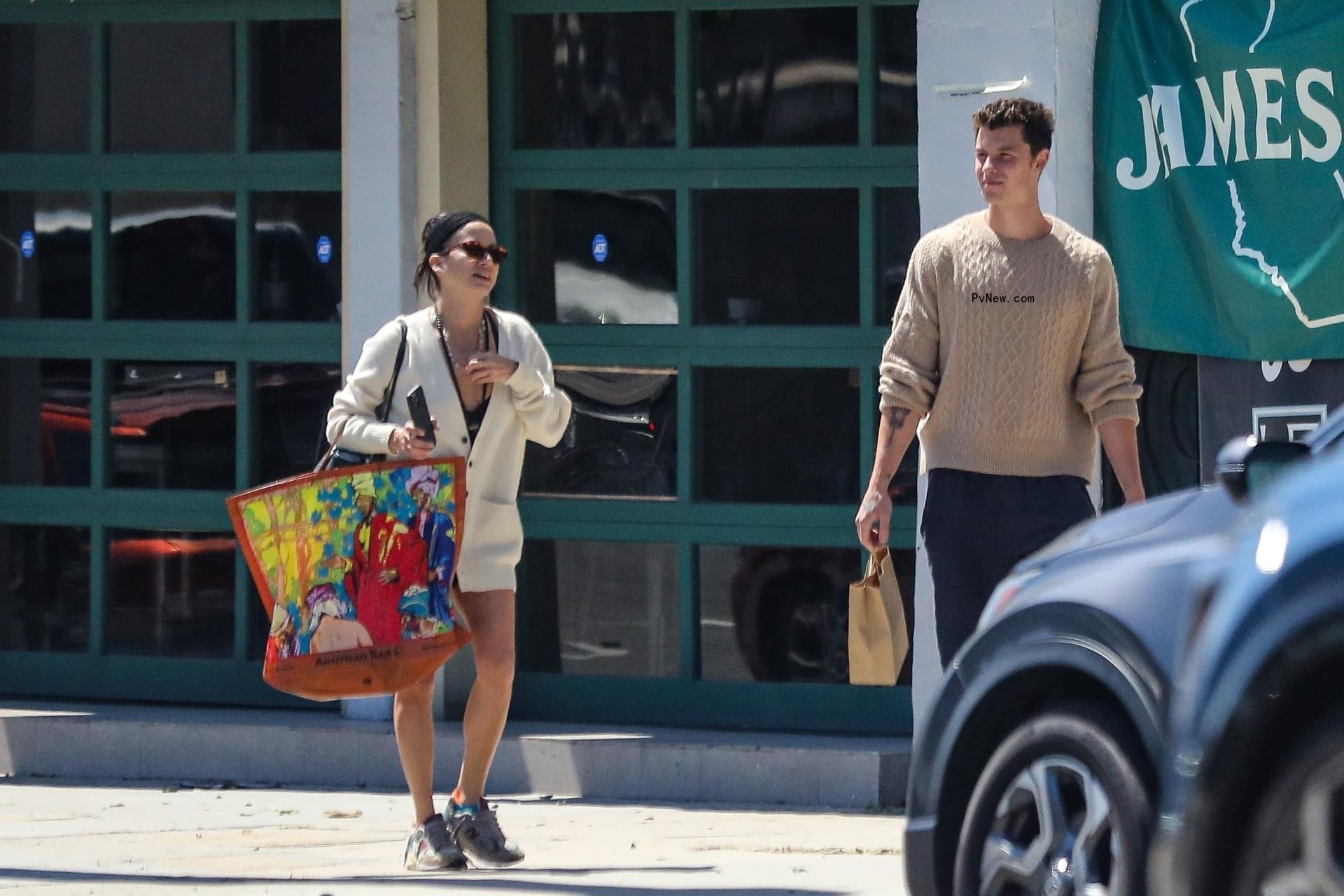 Dr. Jocelyne Miranda and Shawn Mendes on a walk.