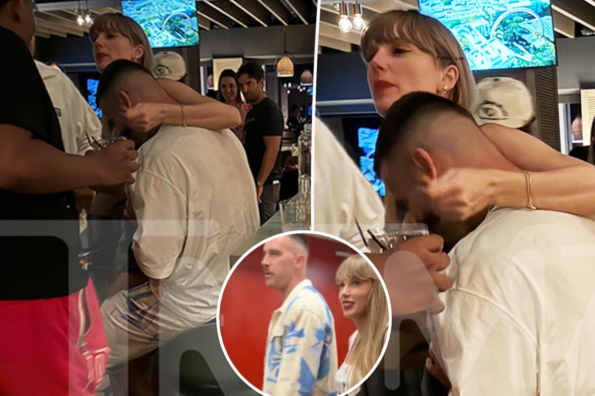Taylor Swift cuddles up to Travis Kelce in cute post-game photos