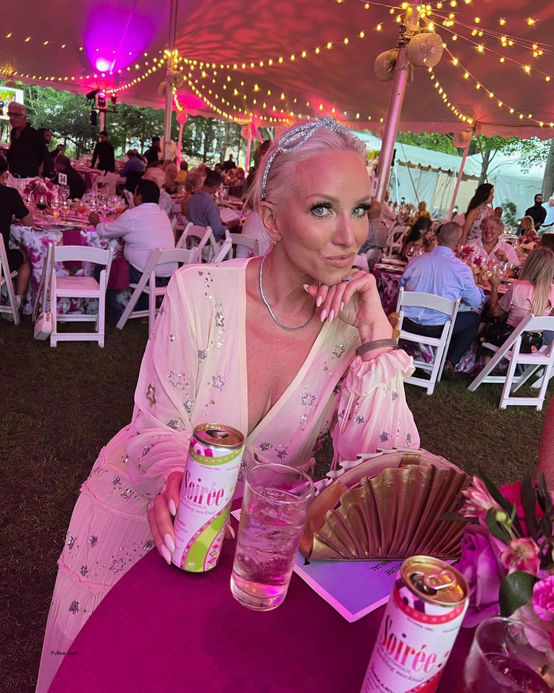 Margaret Josephs sitting at a table.