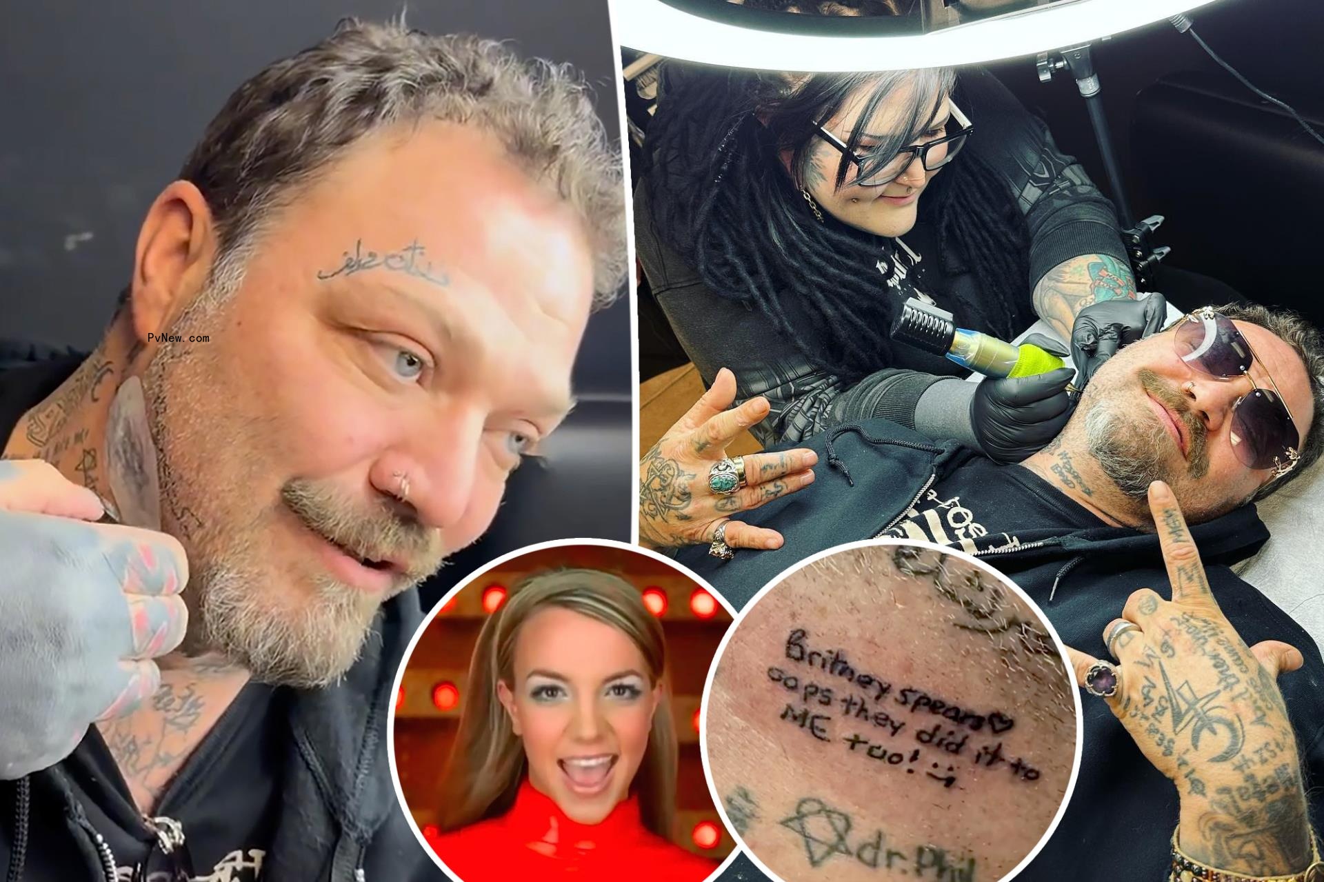 Sober Bam Margera pays homage to Britney Spears with ‘Oops’ neck tattoo