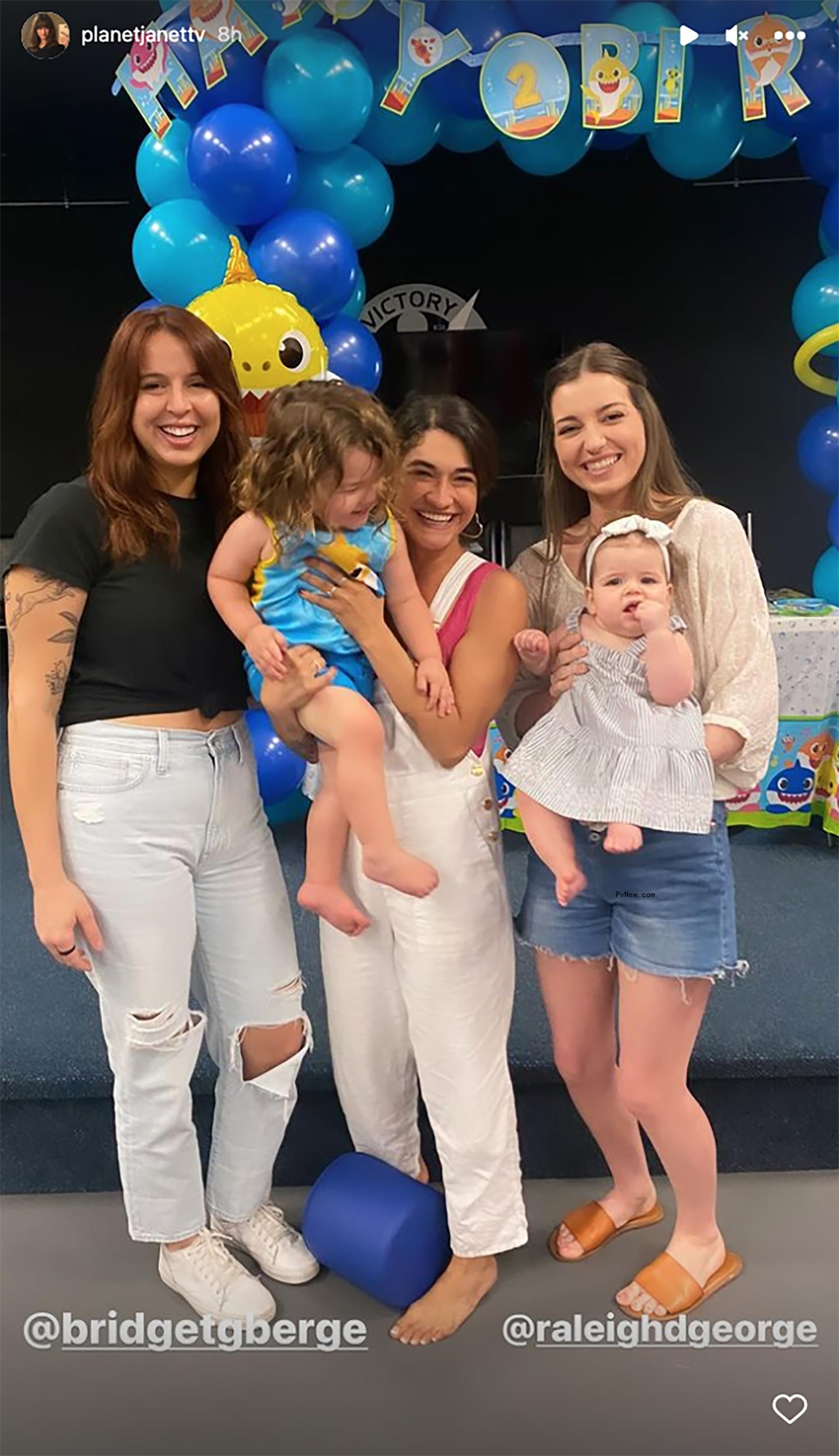 Janet Von Schmeling poses with son at birthday party