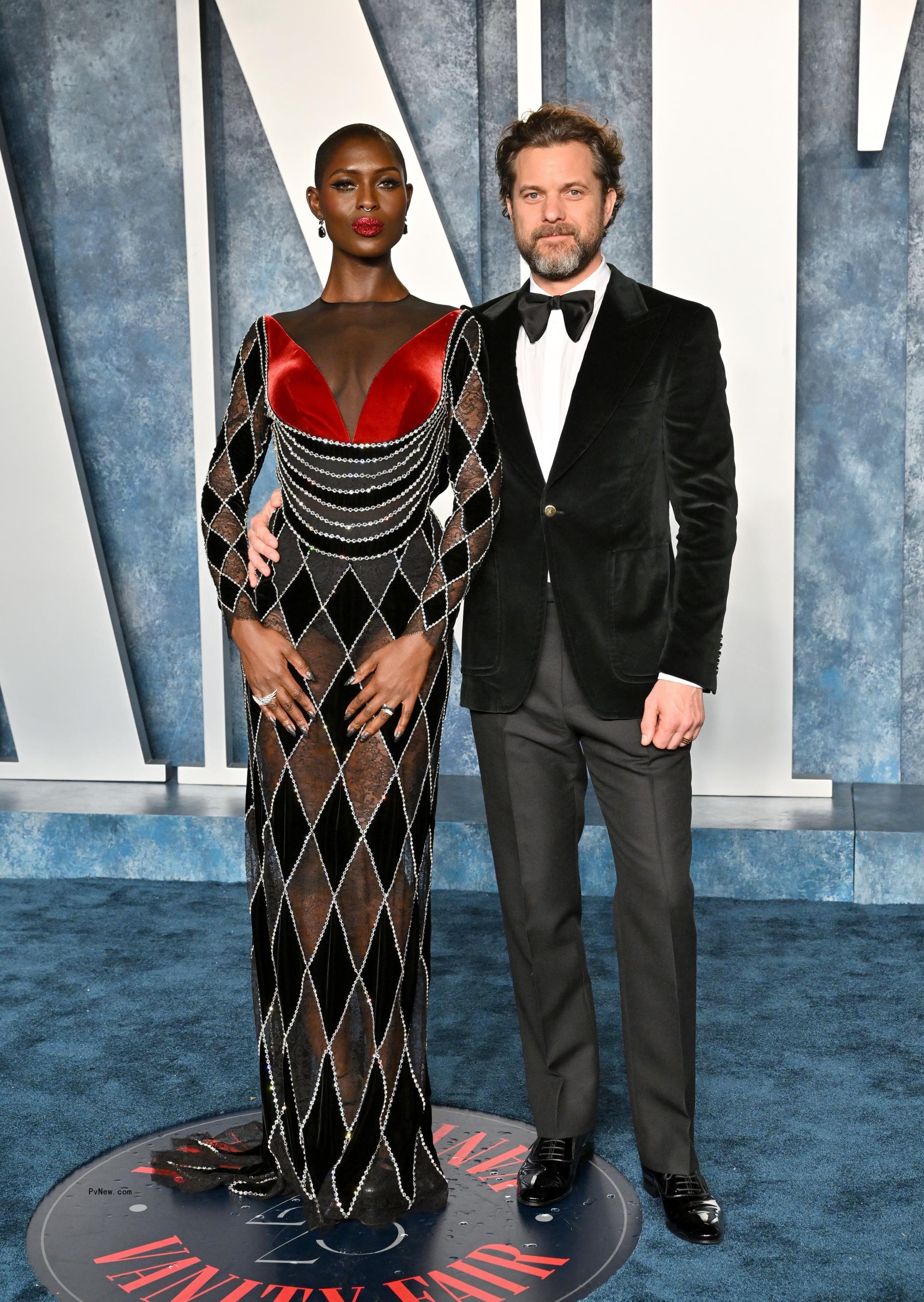 odie Turner-Smith and Joshua Jackson attend the 2023 Vanity Fair Oscar Party