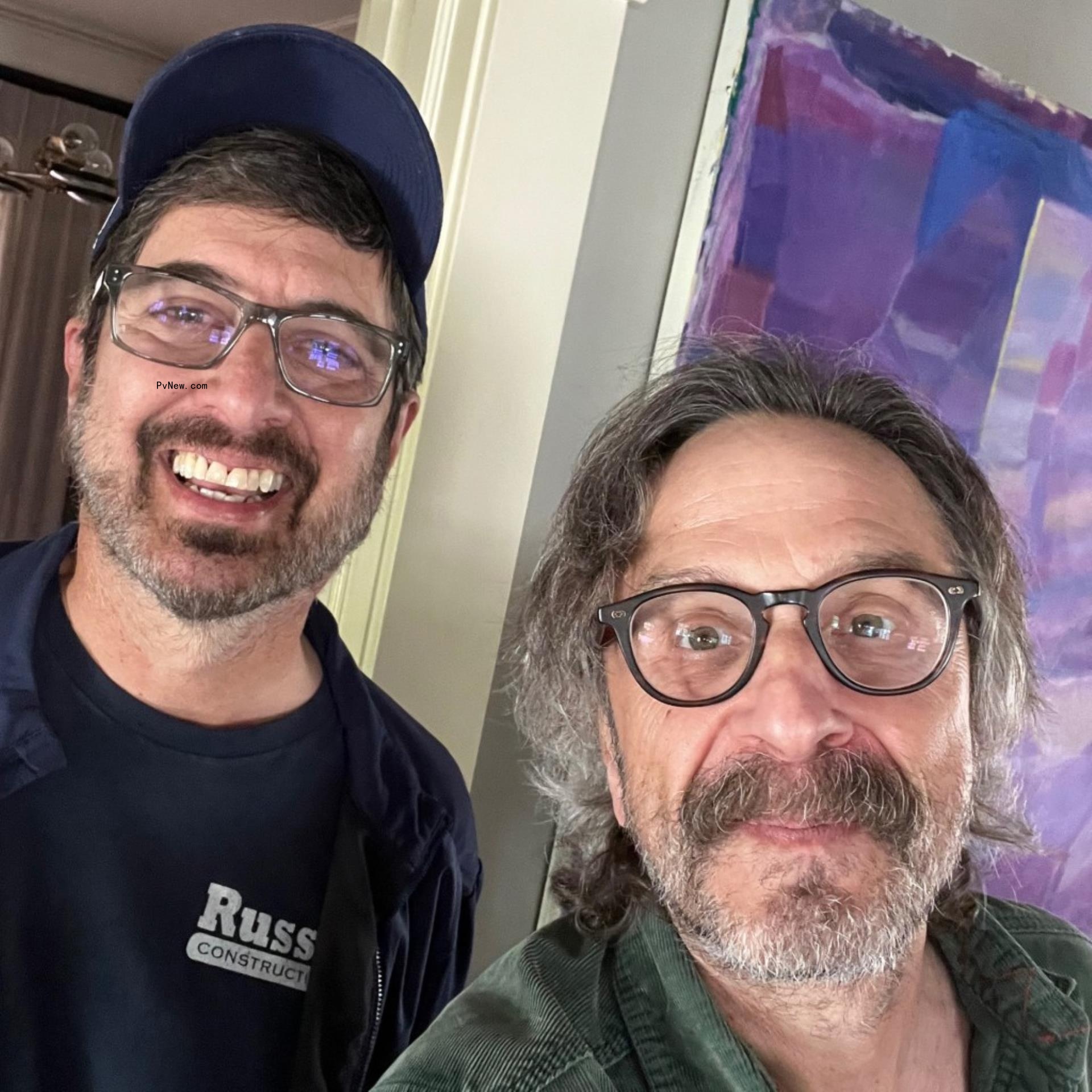 Ray Romano and Marc Maron in a selfie.