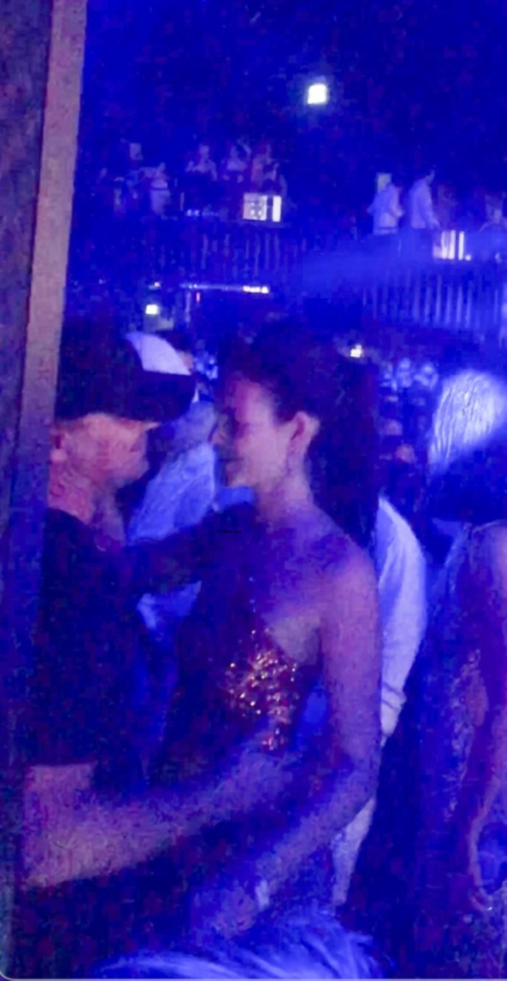Leo<i></i>nardo DiCaprio and Vittoria Cerretti at a club in Ibiza.