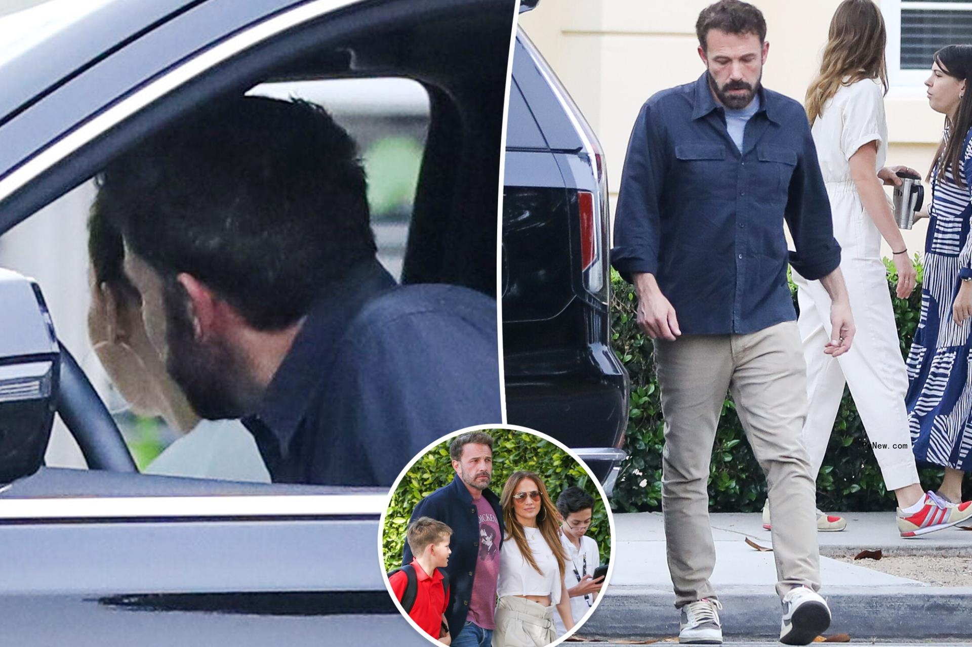 Ben Affleck and Jennifer Lopez dro<i></i>p son Samuel off at school together
