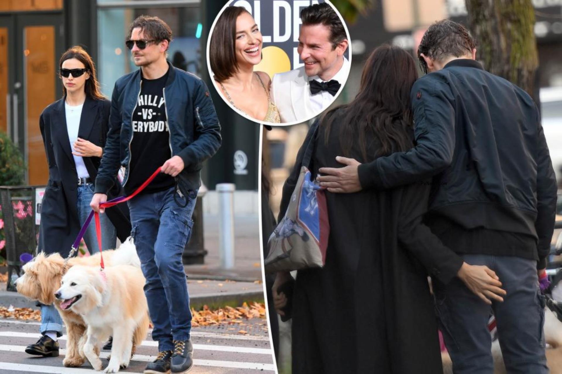 Composite photos of Irina Shayk with Bradley Cooper.