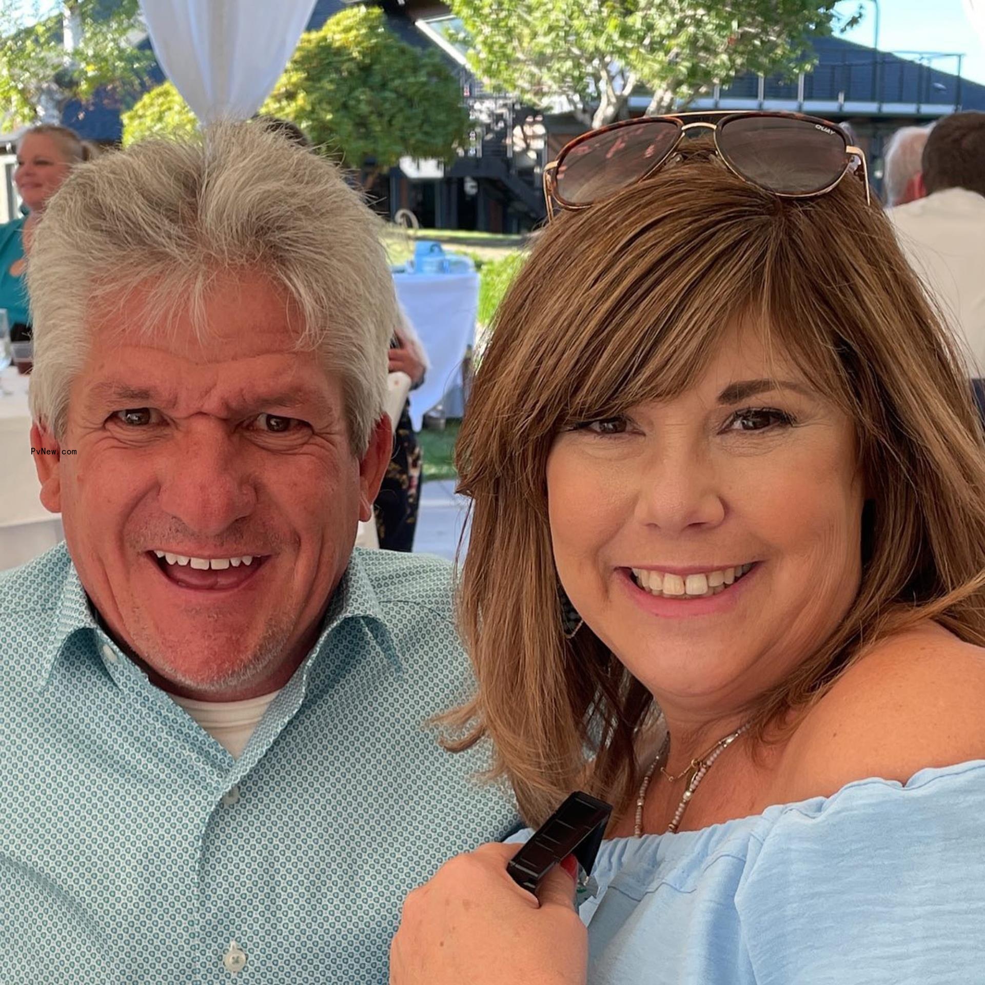 A close-up picture of Matt Roloff and Caryn Chandler.