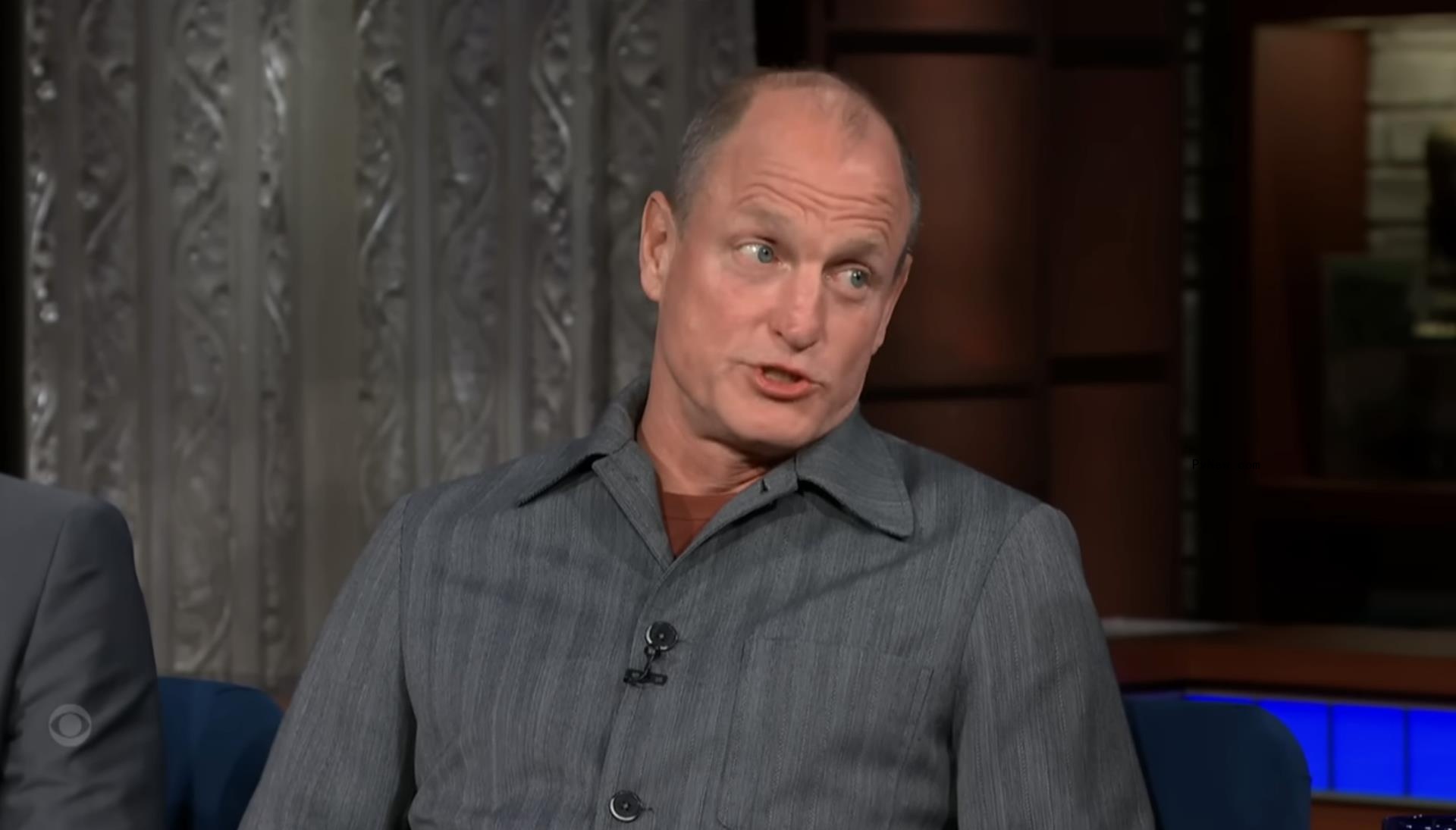 Woody Harrelson talking on 