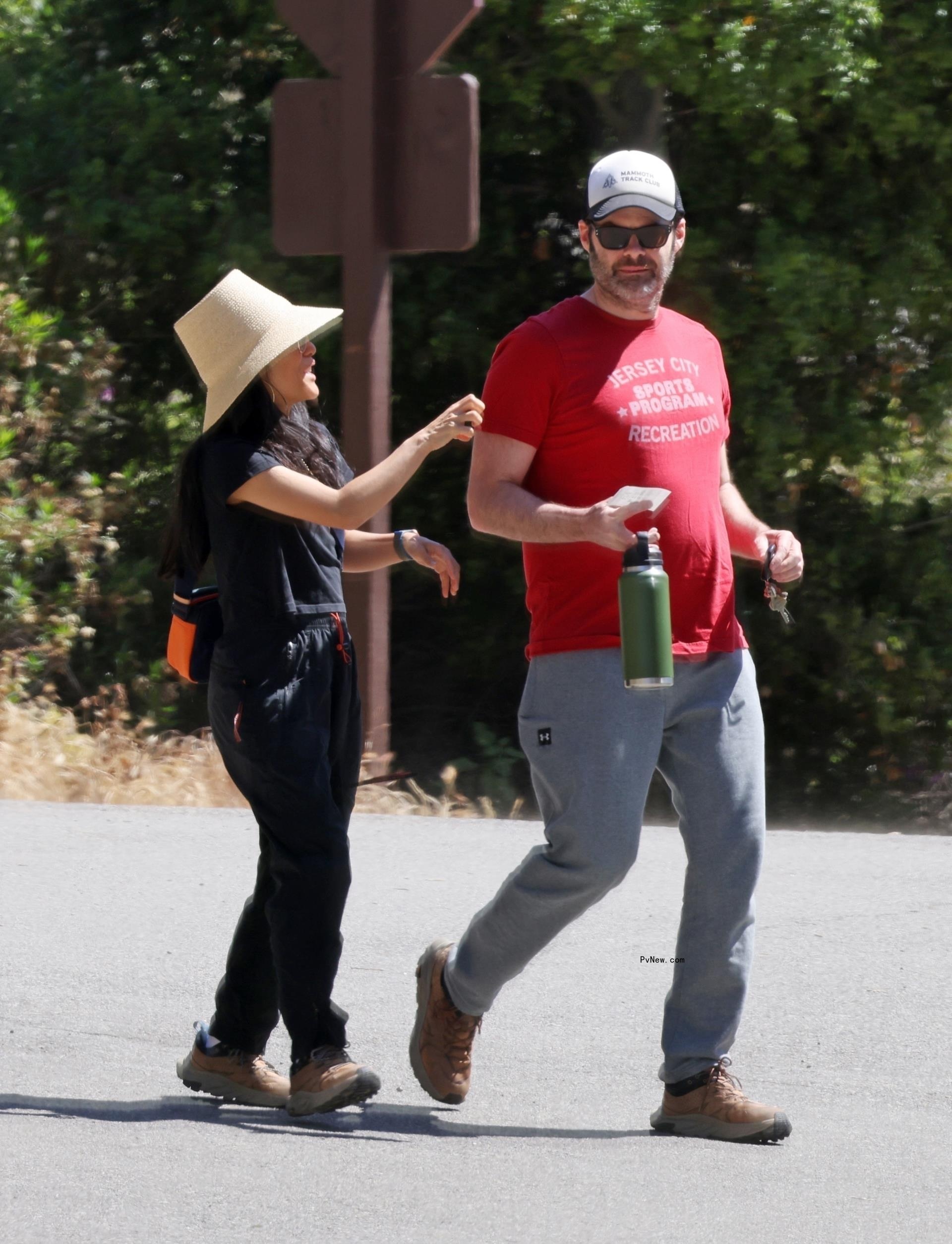 Bill Hader and Ali Wong hold hands