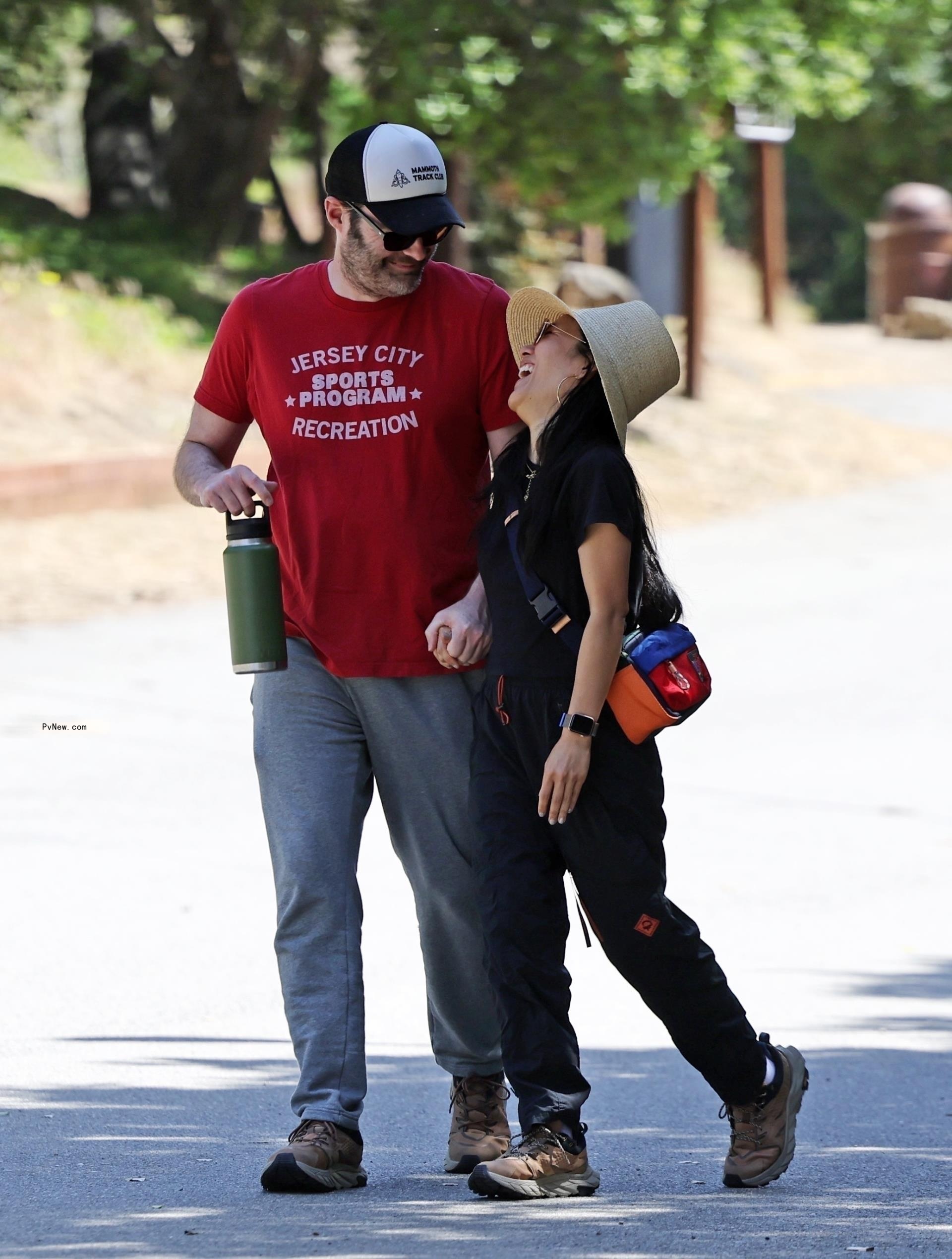 Bill Hader and Ali Wong hold hands