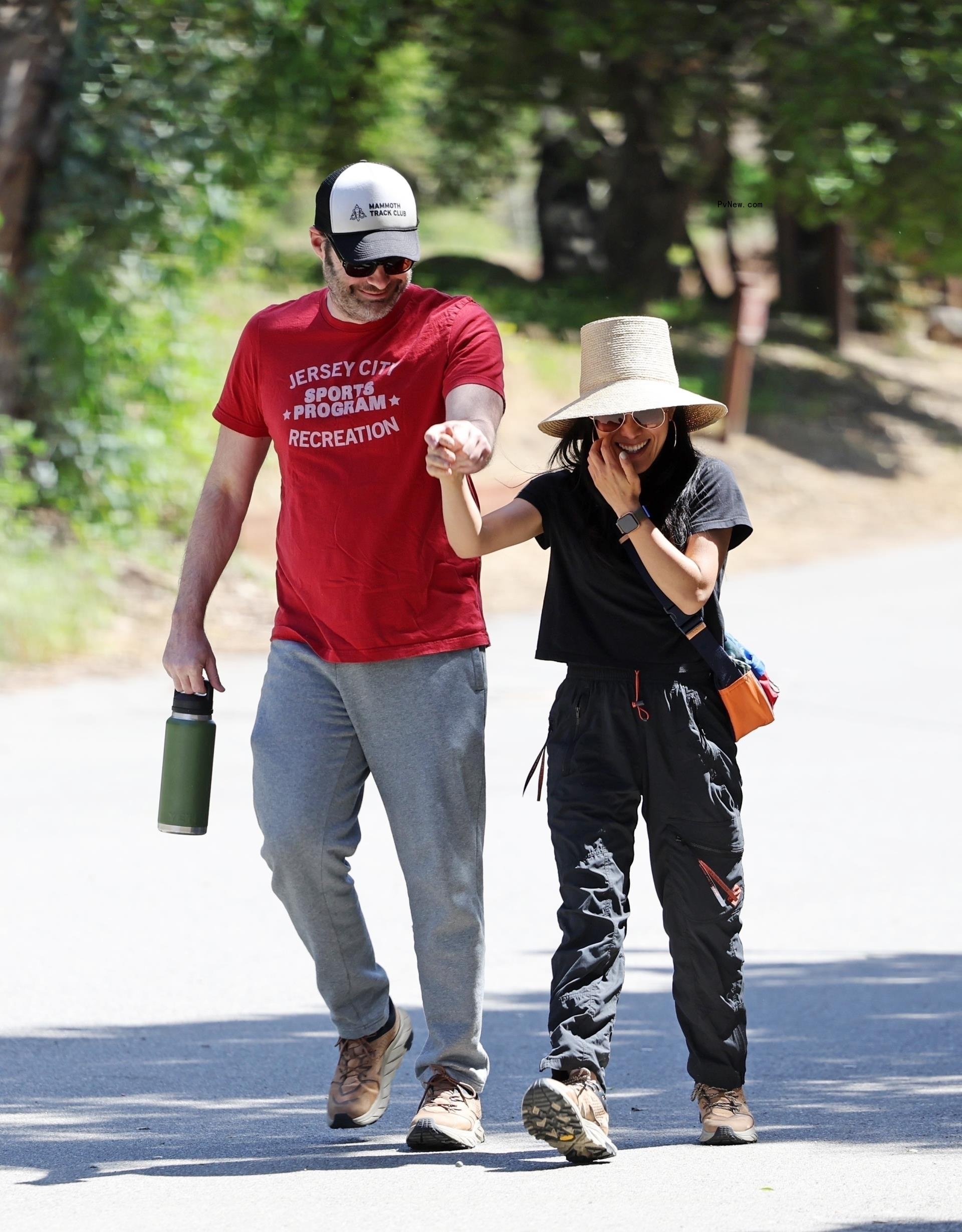 Ali Wong and Bill Hader hike