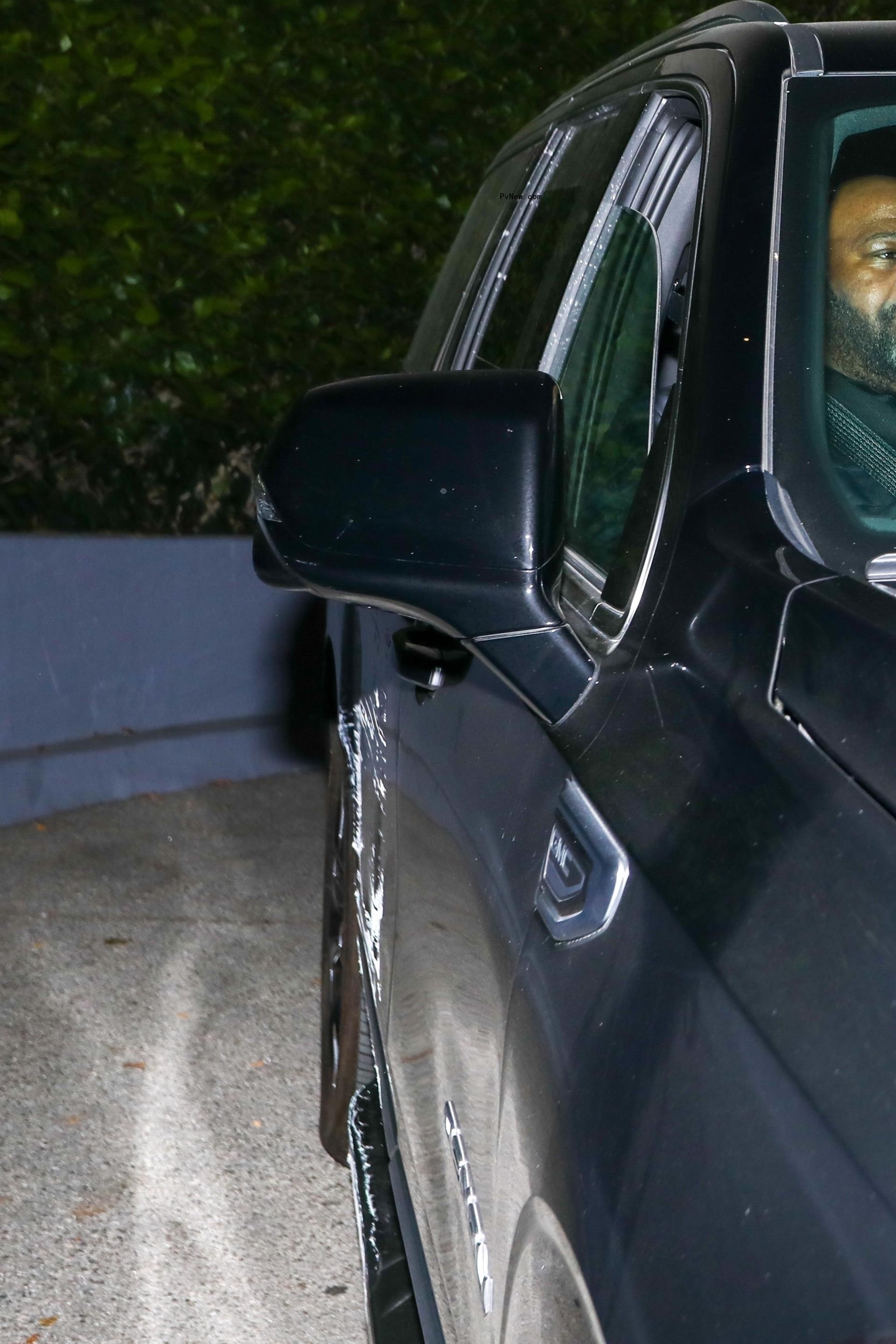 The side of Pete Davidson's car