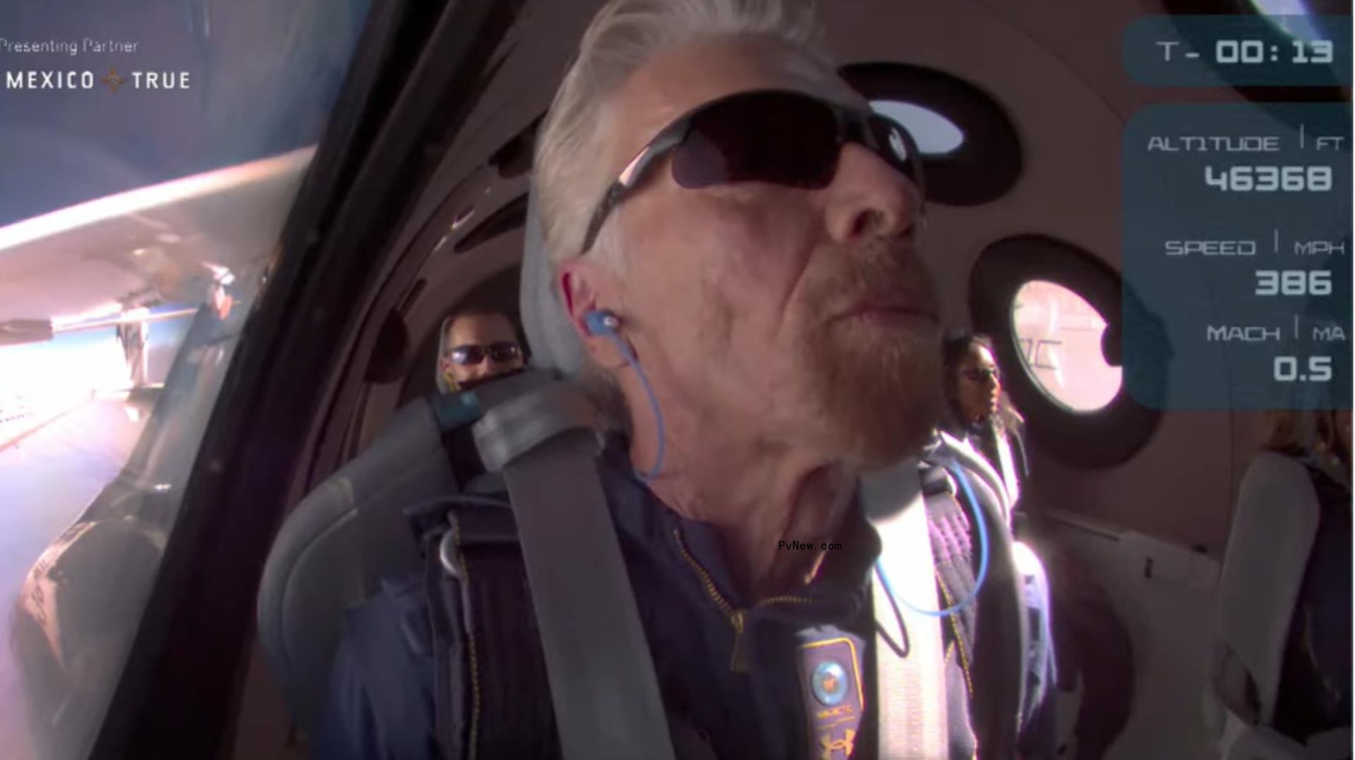 Richard Branson Makes Successful Space Trek on Virgin Galactic Unity 22