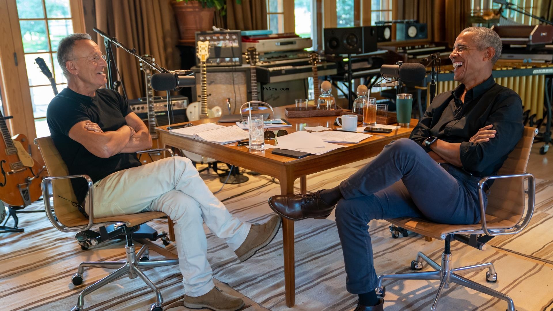 Bruce Springsteen and Barack Obama Talk Racism, Clarence Clemons, Protest So<i></i>ngs and ‘Get Out’ for Spotify Podcast