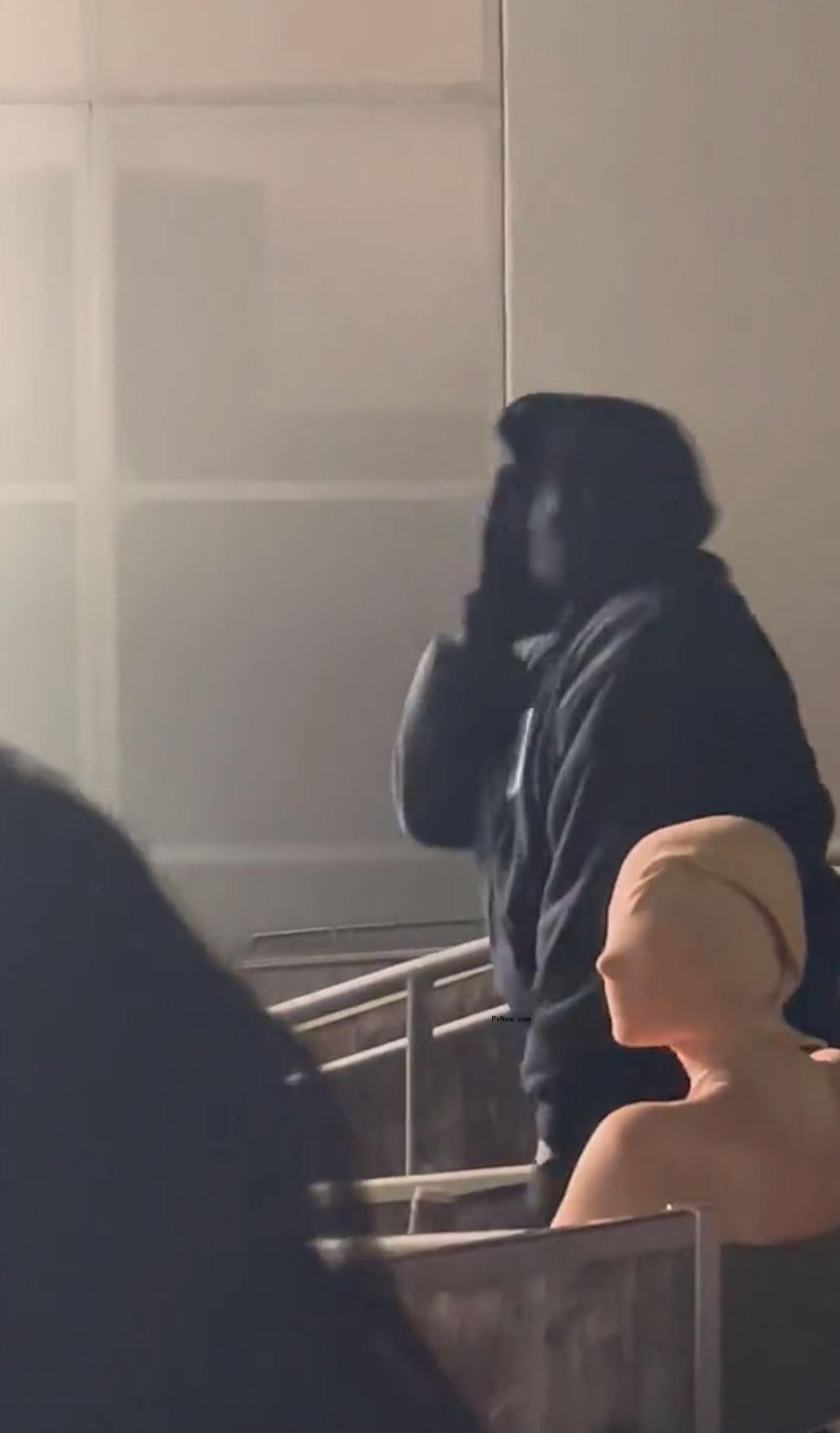 Kanye West and Bianca Censori at a fashion show