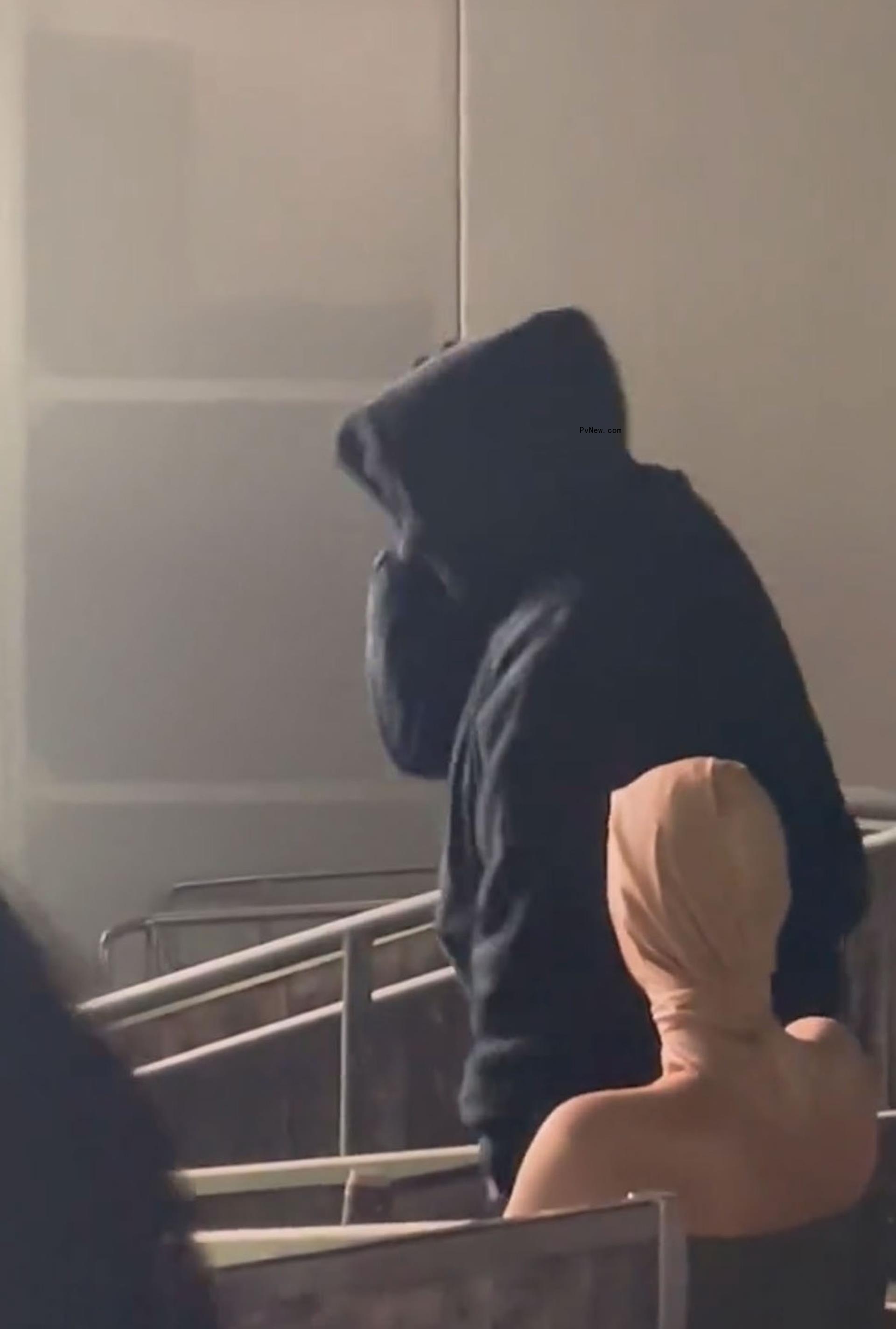 Kanye West and Bianca Censori at a fashion show