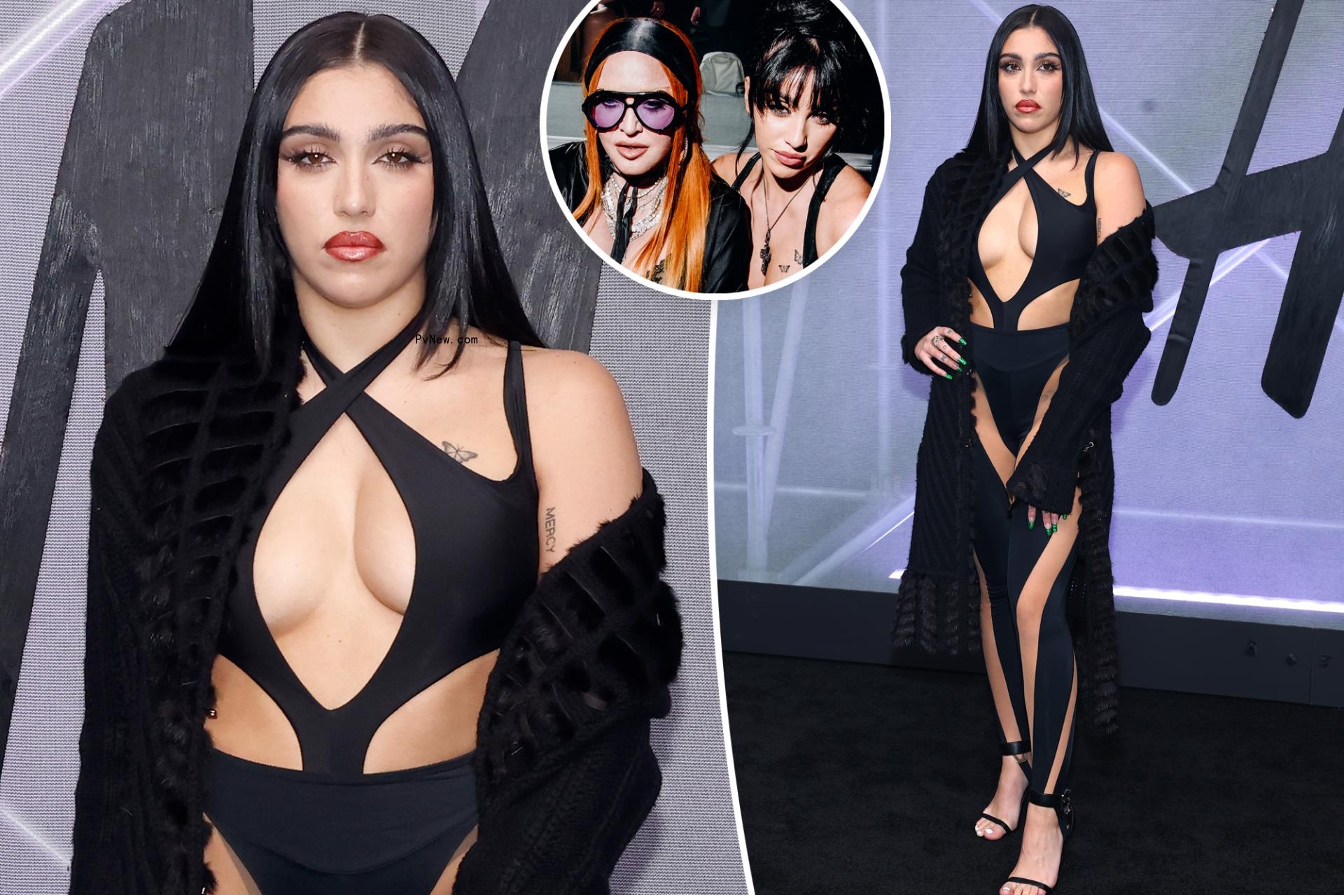 Madonna’s daughter Lourdes Leon dares to bare in cutout catsuit at H&M Mugler bash