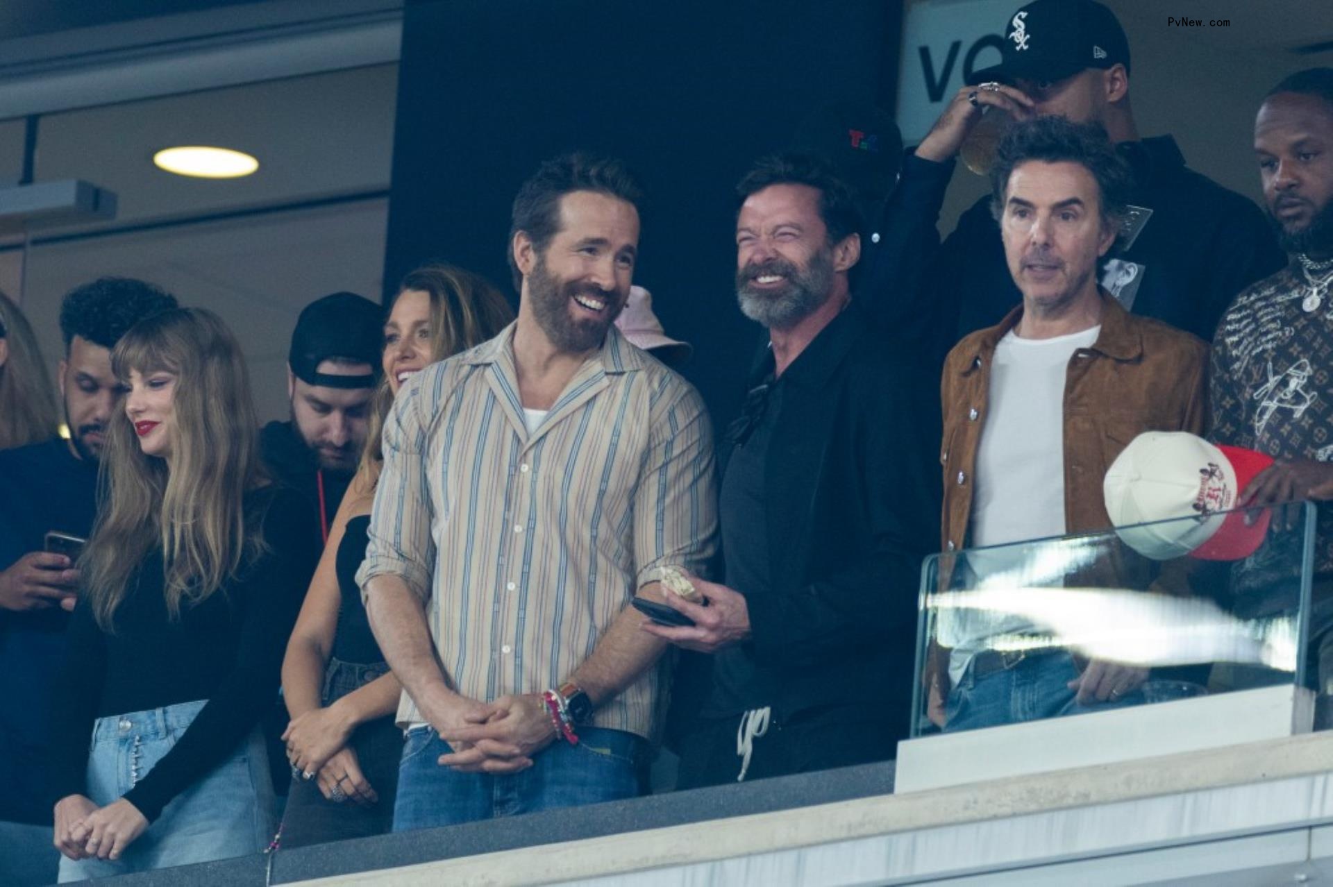 Taylor Swift, Blake Lively, Ryan Reynolds, Hugh Jackman and Shawn Levy.