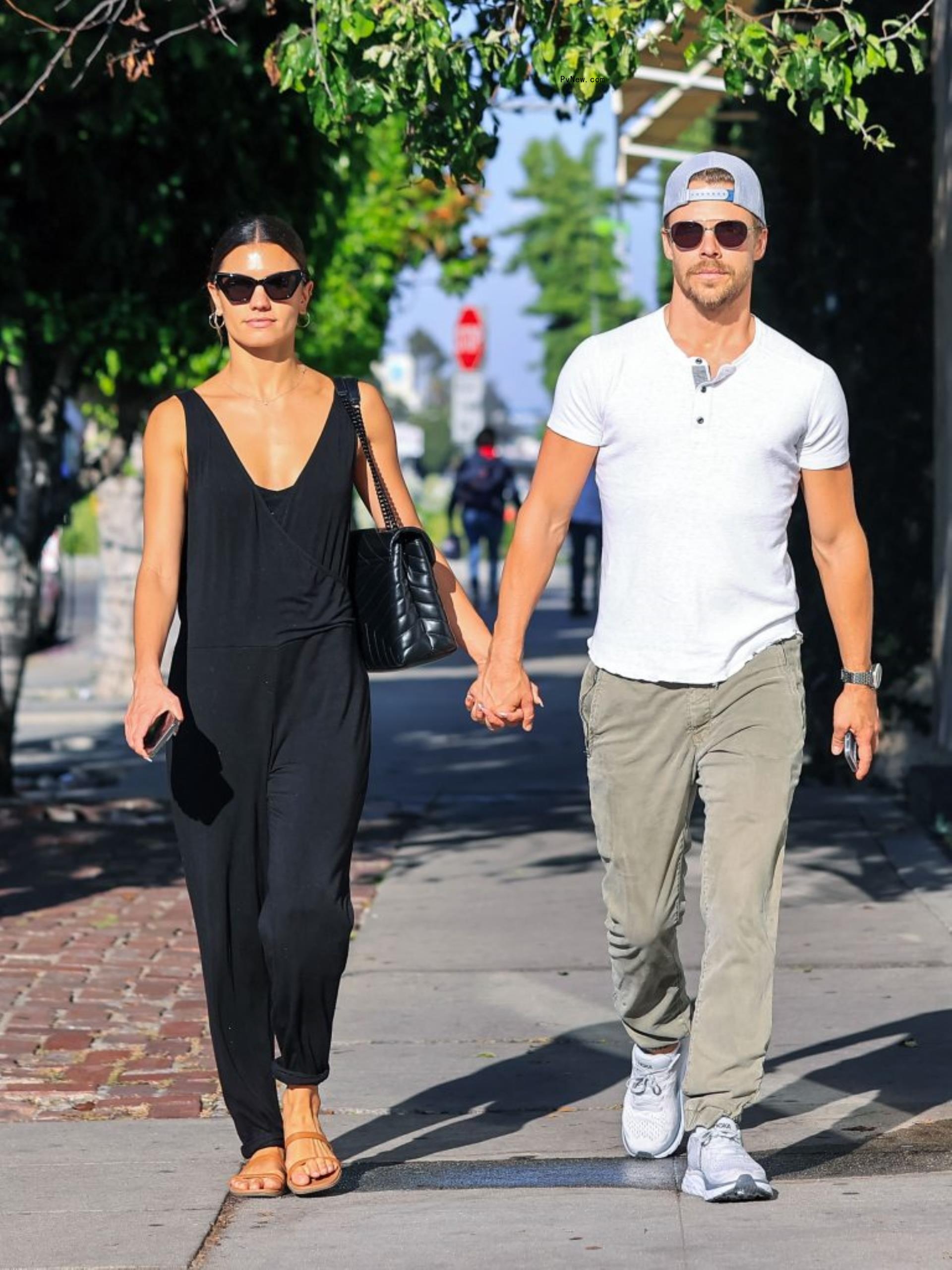 hayley erbert holding hands with derek hough