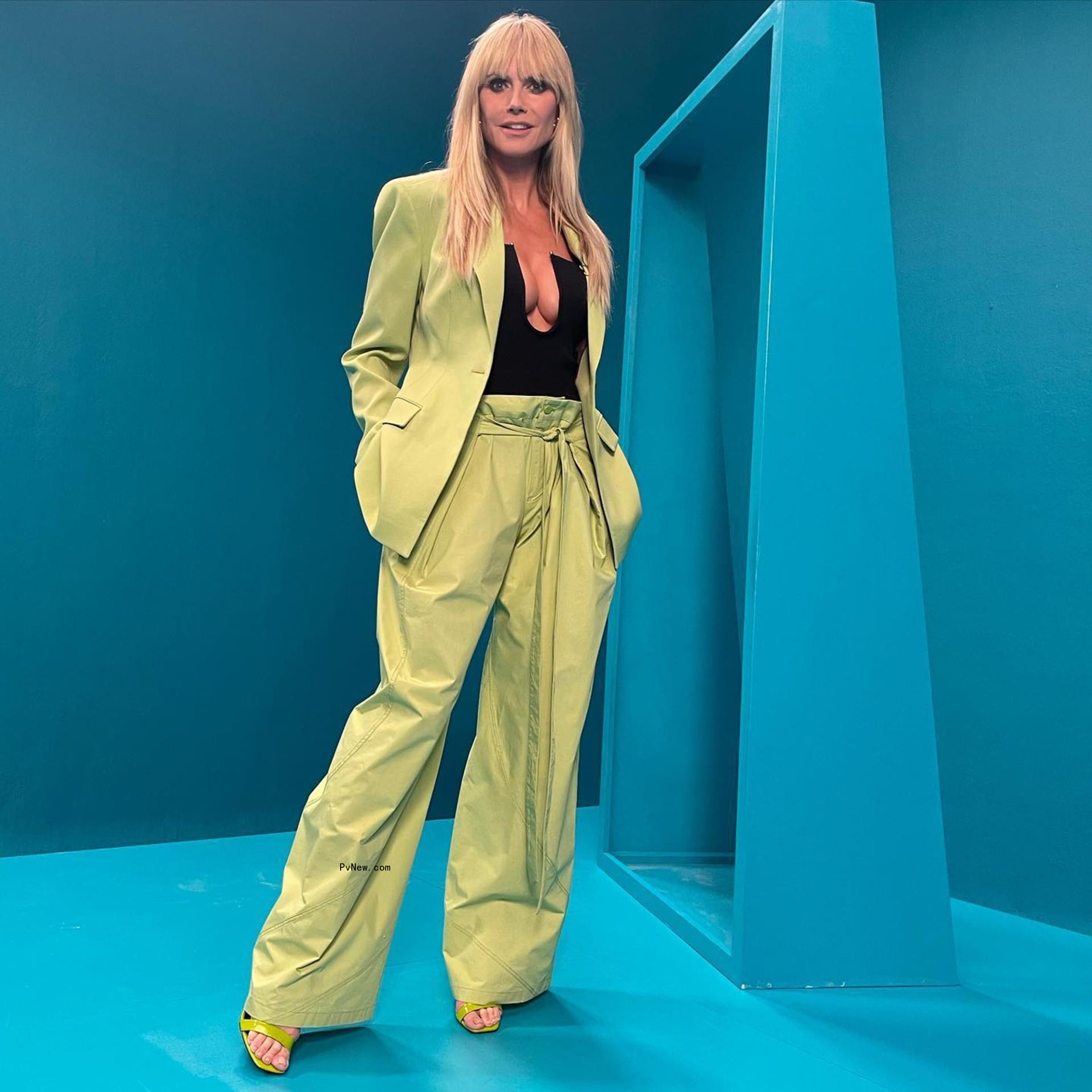 Heidi Klum in a pantsuit