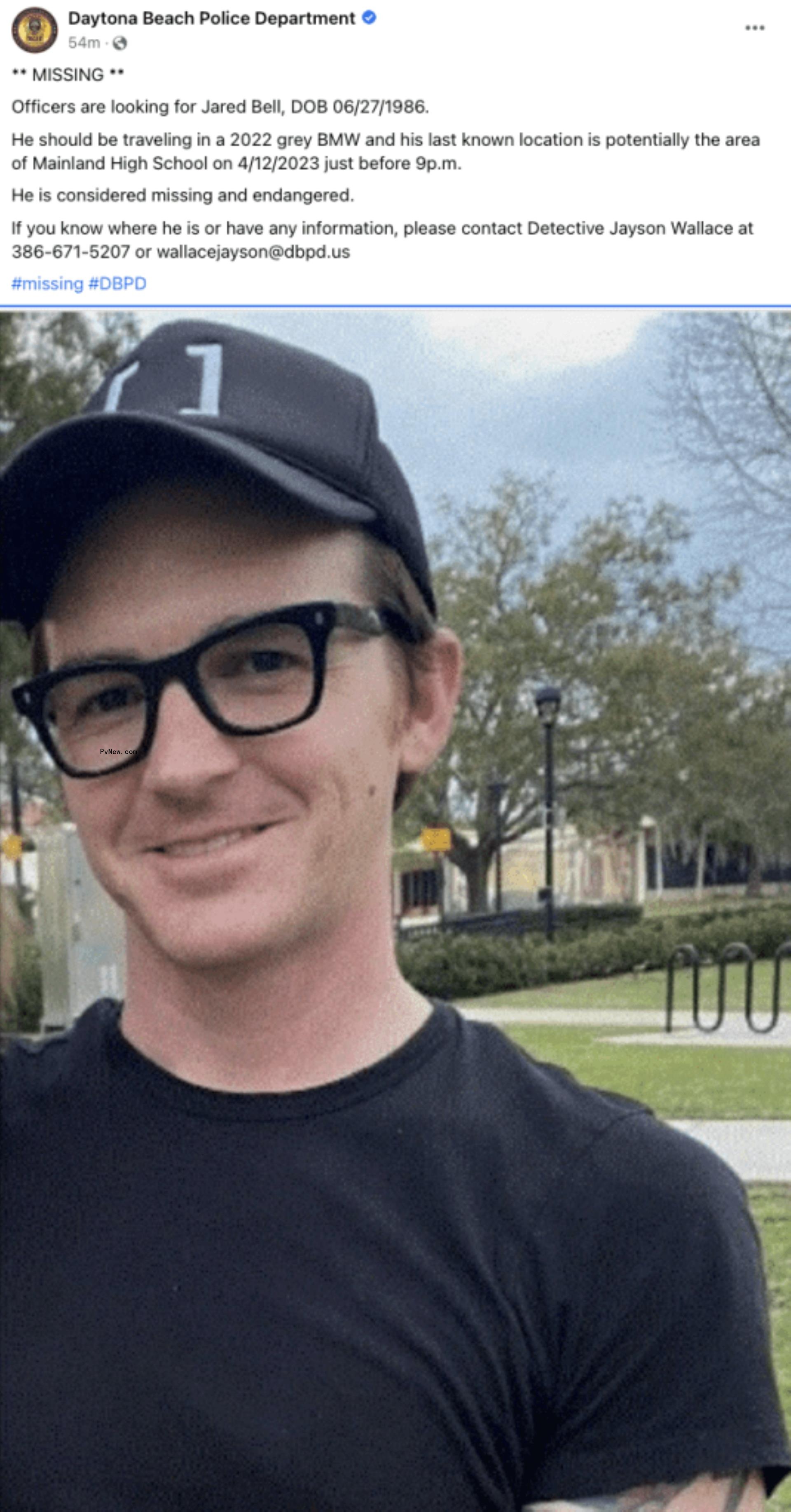 Drake Bell missing post