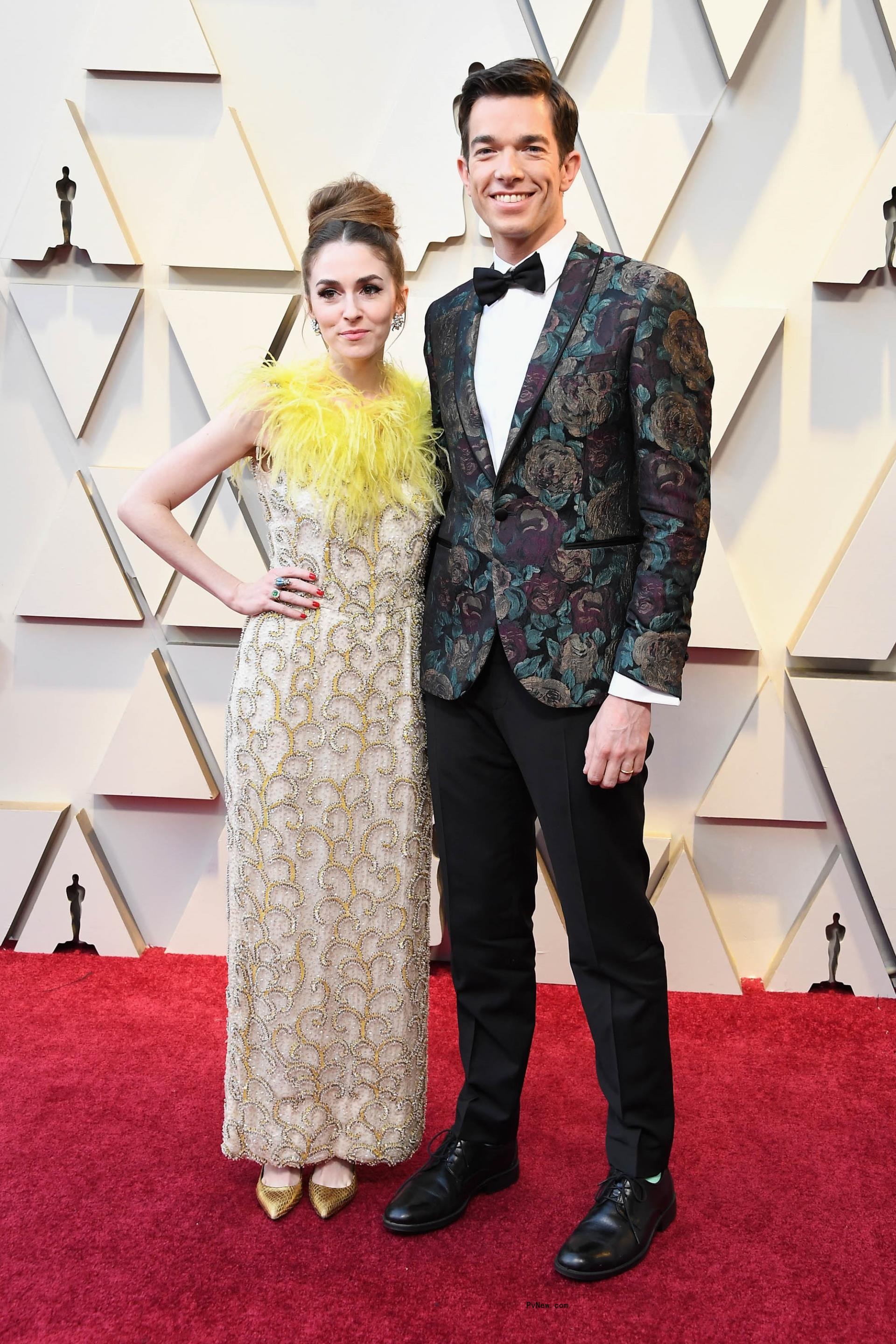 Anna Marie Tendler and John Mulaney at the 2019 Oscars