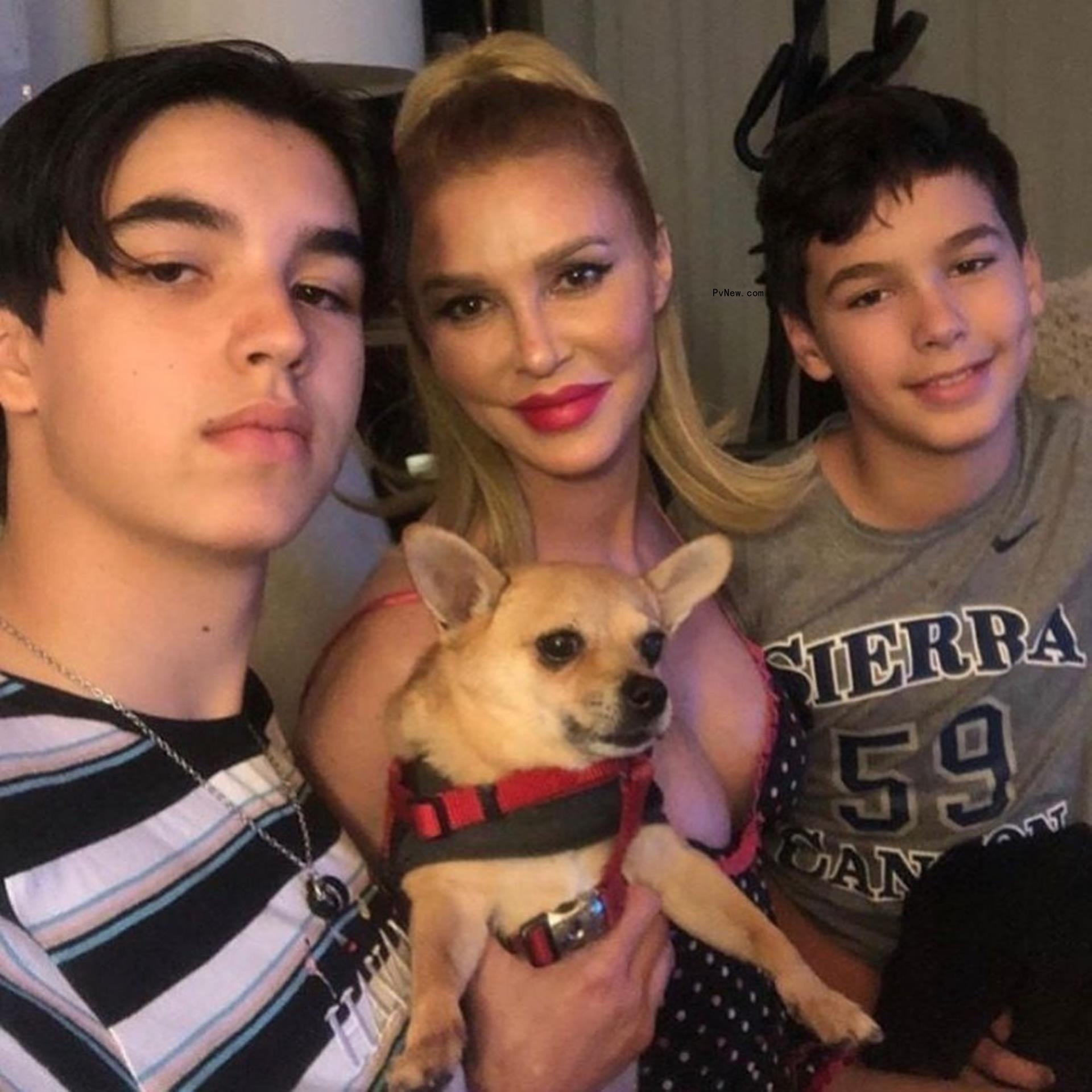 Brandi Glanville and her two sons