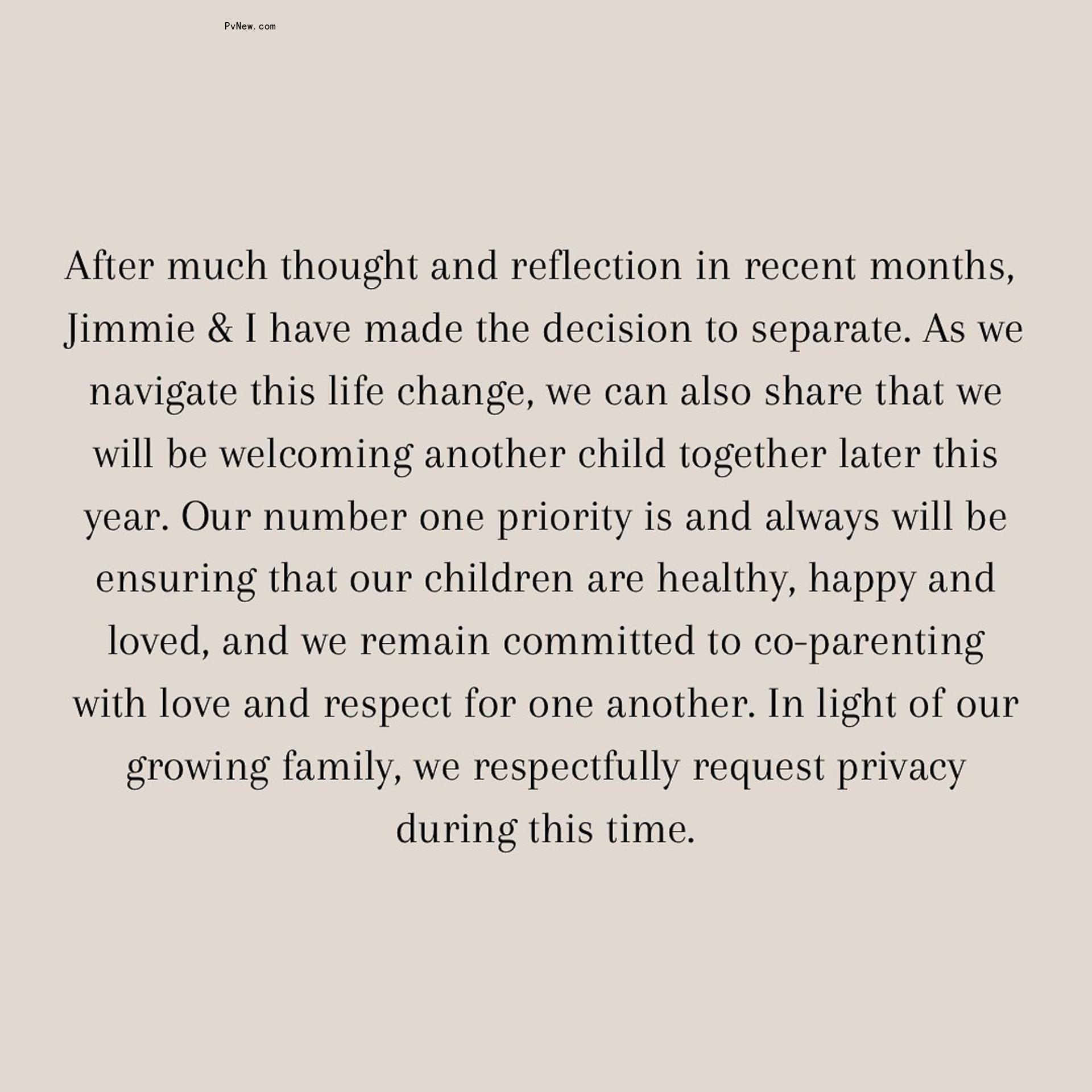 A screenshot of Alexis Gale's breakup announcement on Instagram.