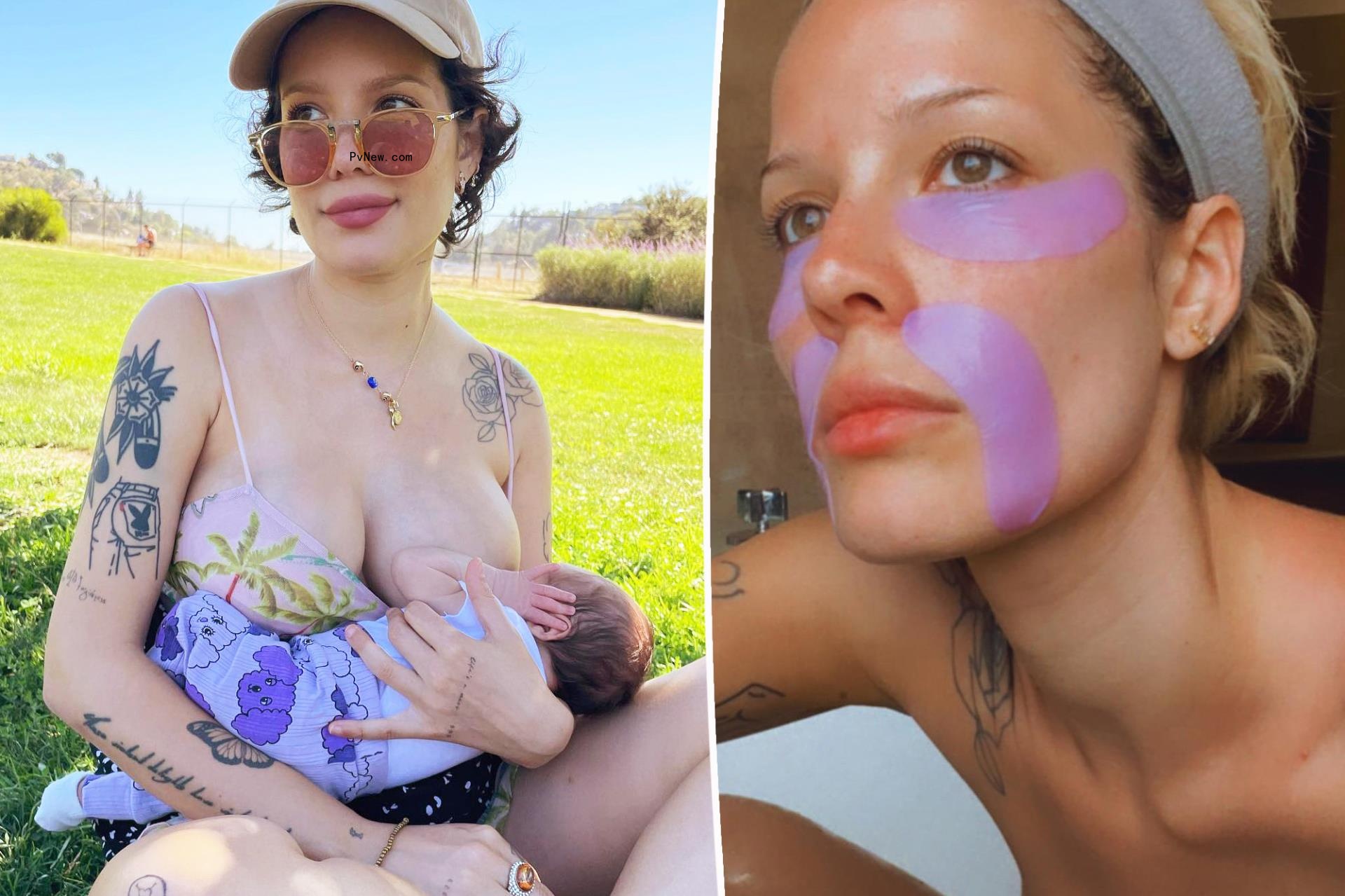 Halsey explains why breast milk is the ‘best skincare ingredient’