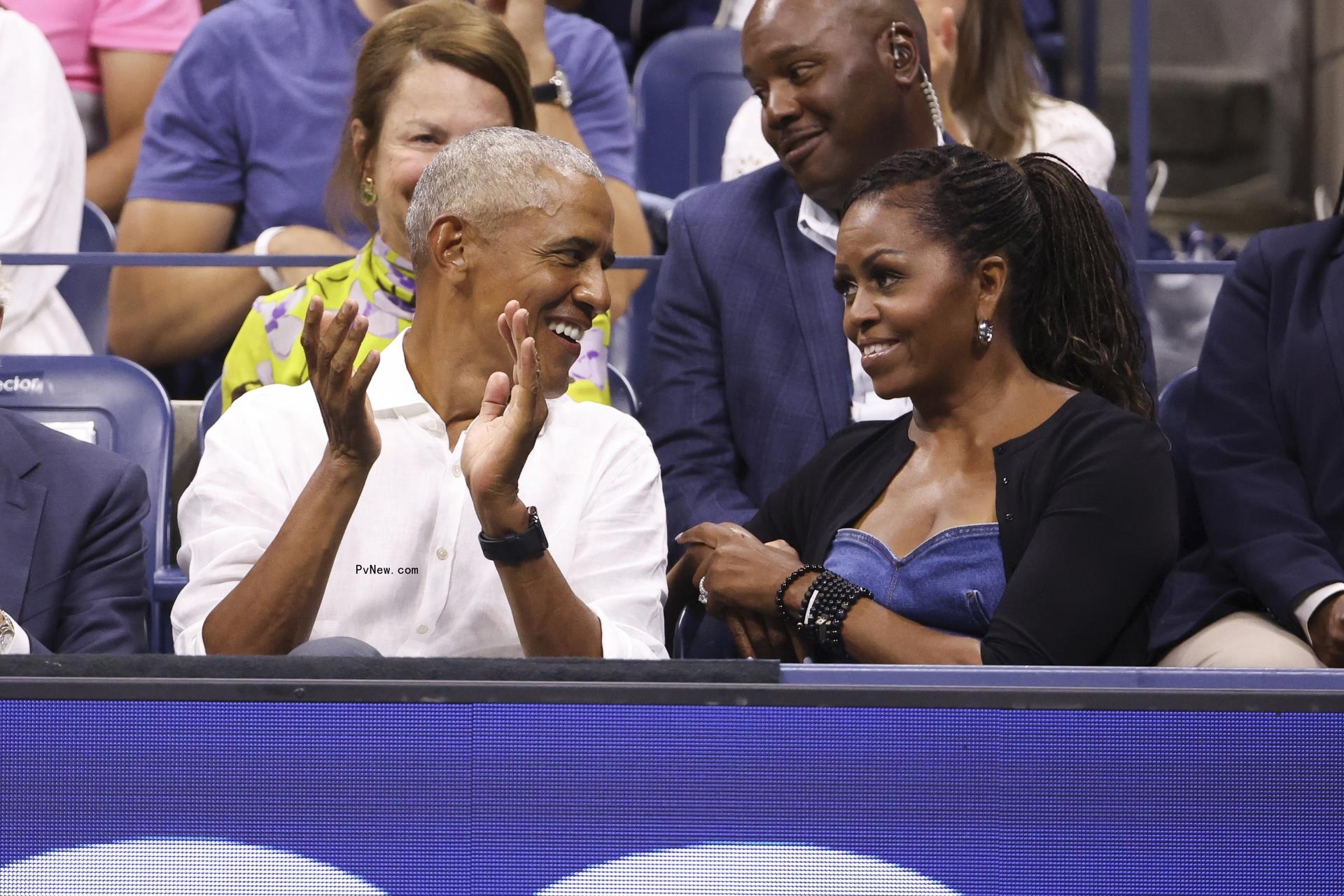 Michelle and Barack Obama at the US Open.