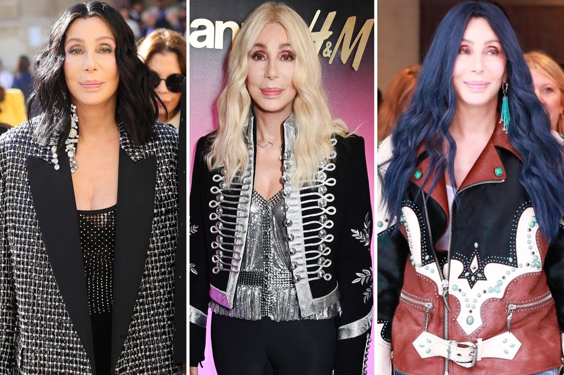Cher graces Paris Fashion Week with three different hair colors in three days