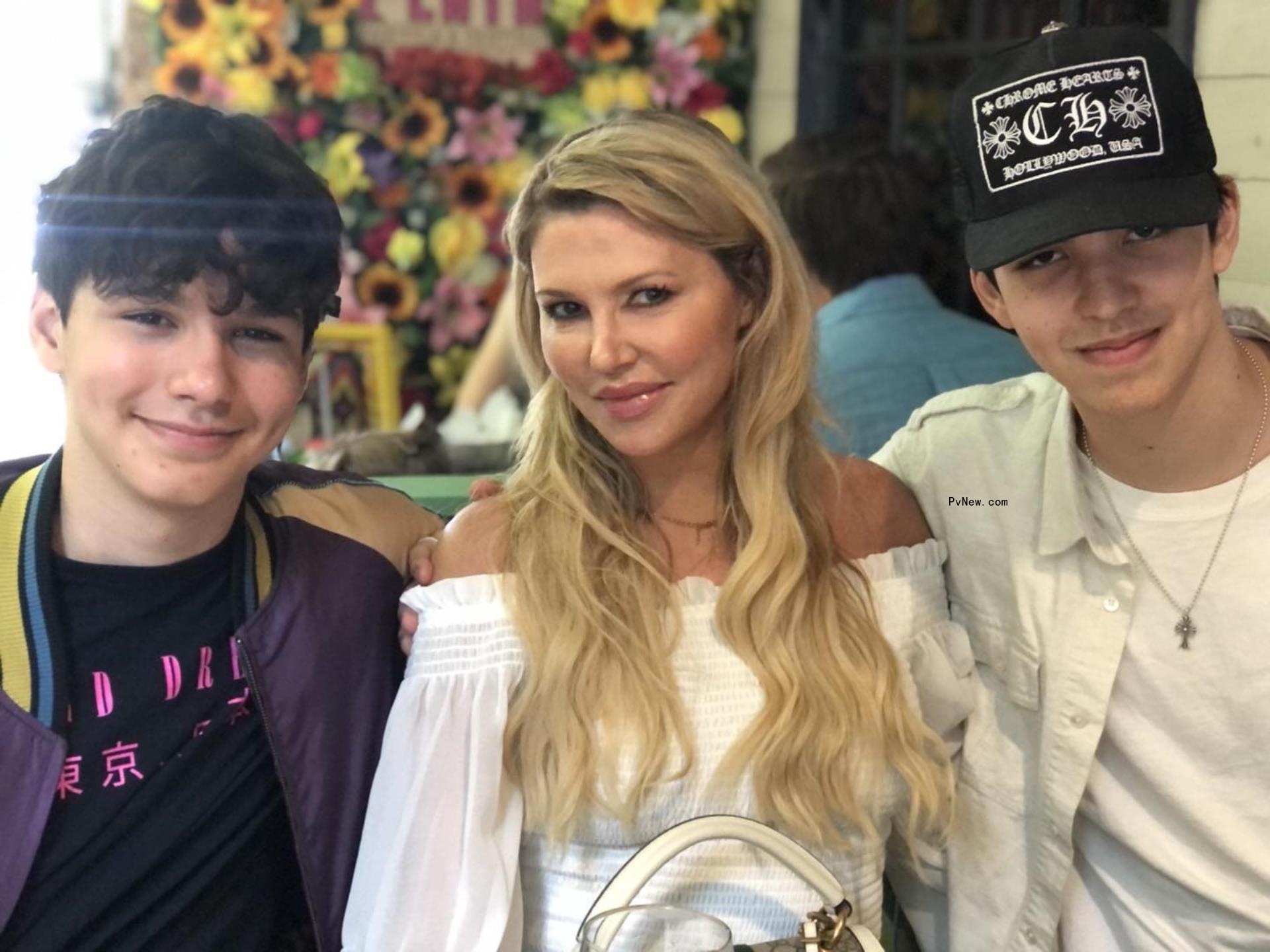 Brandi Glanville with her two sons.