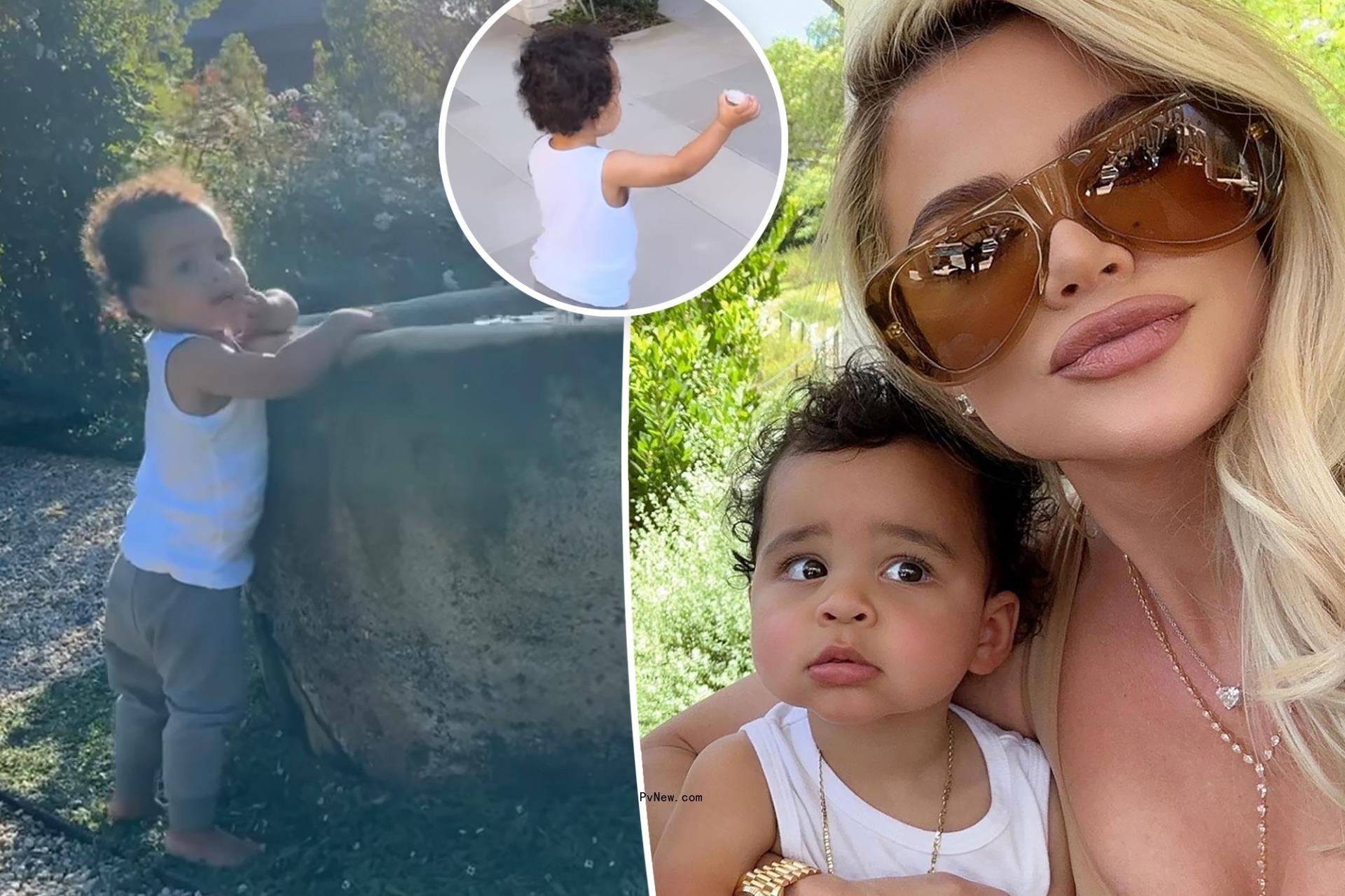 Khloé Kardashian shares rare video of son Tatum, 1, playing in backyard of $17 million mansion