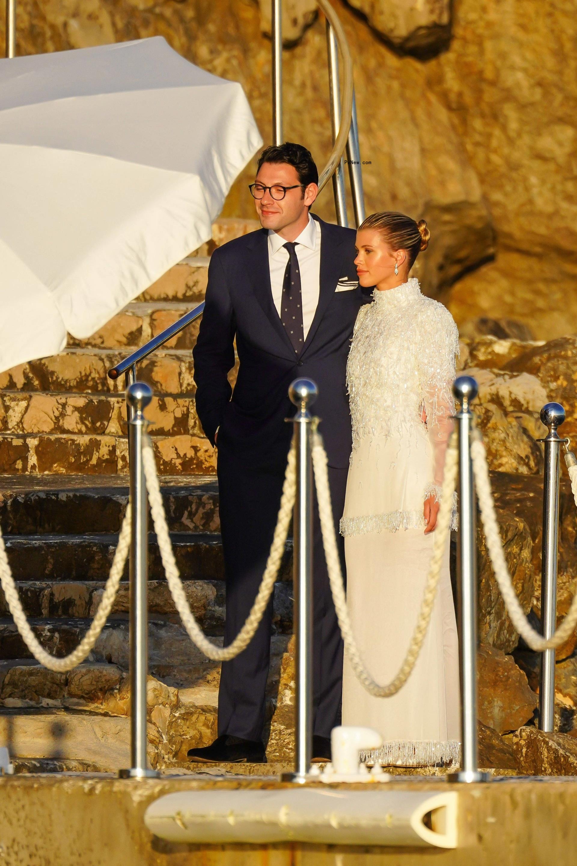 Sofia Richie and Elliot Grainge at their rehearsal dinner.