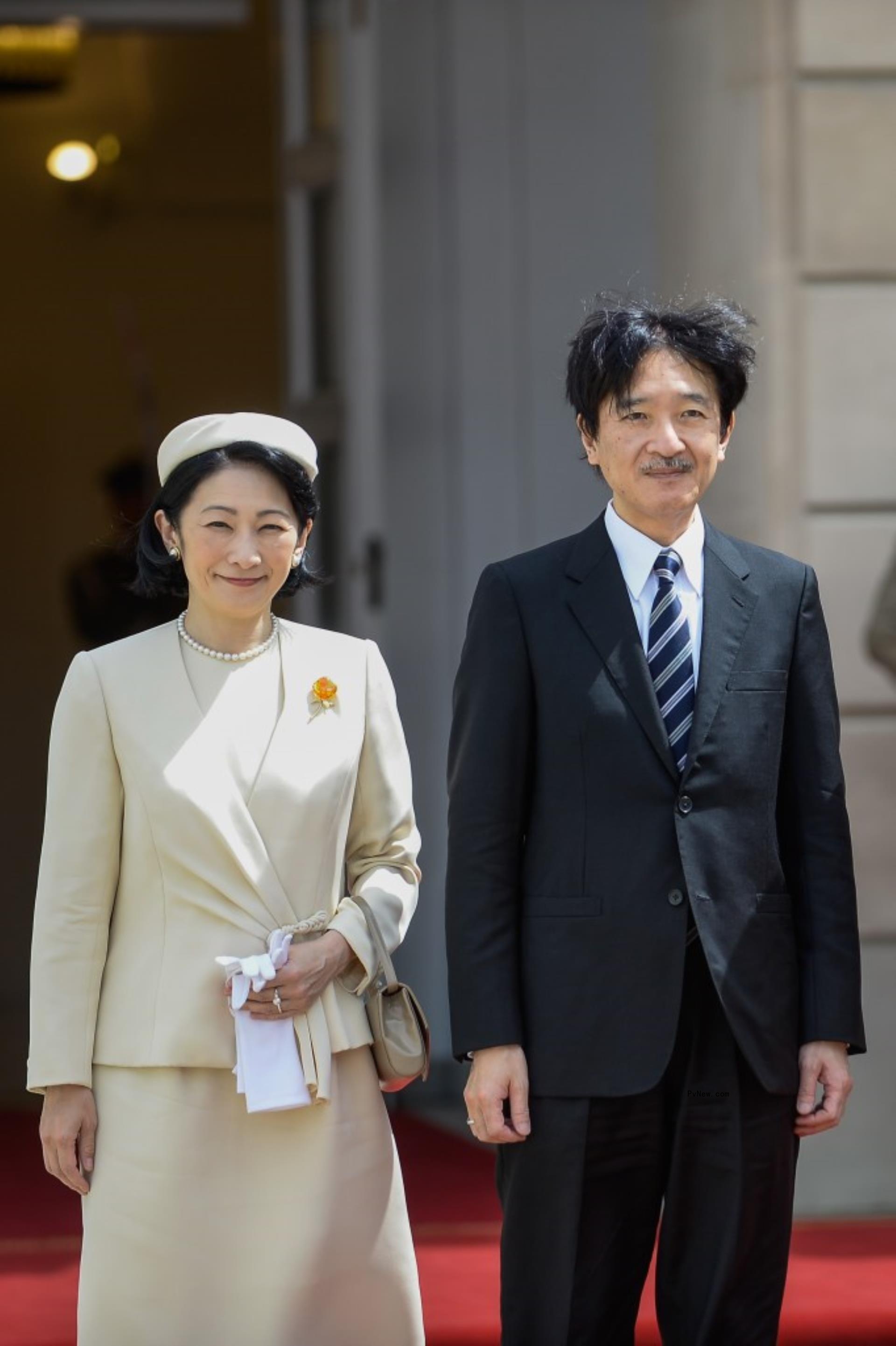 Crown Prince Akishino and Crown Princess Kiko in Warsaw, Poland. 