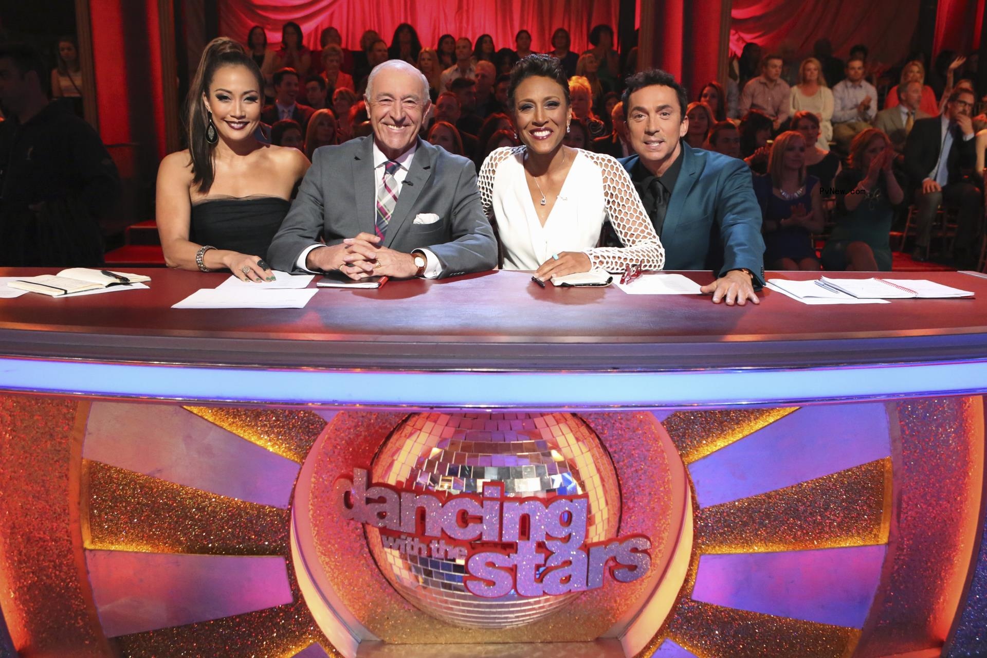 Robin Roberts, Len Goodman, Bruno To<i></i>nioli and Carrie Ann Inaba judge 