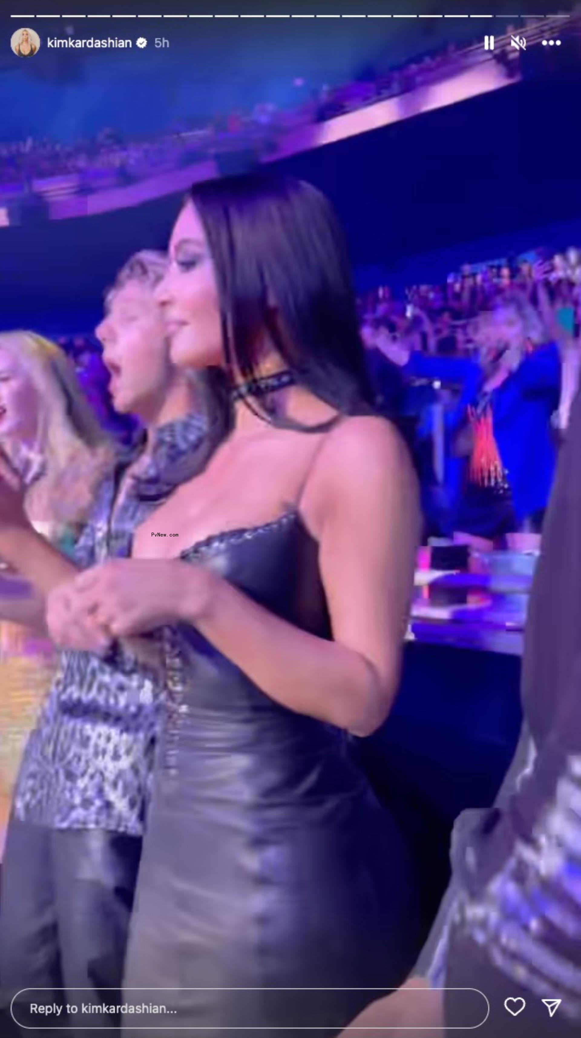 Kim Kardashian watches Usher performing in Las Vegas